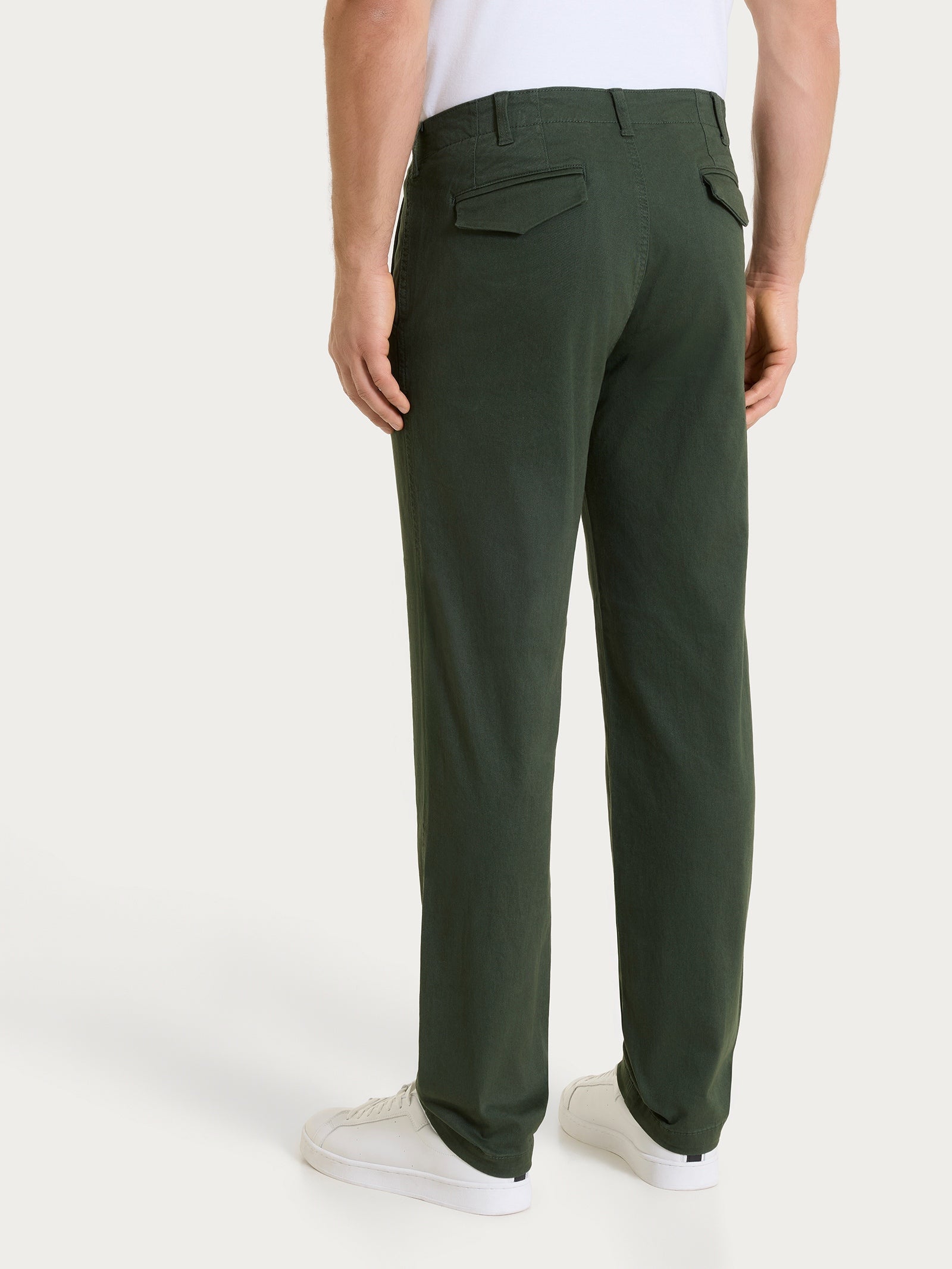 Ragno Pantaloni Chino twill cotone verde