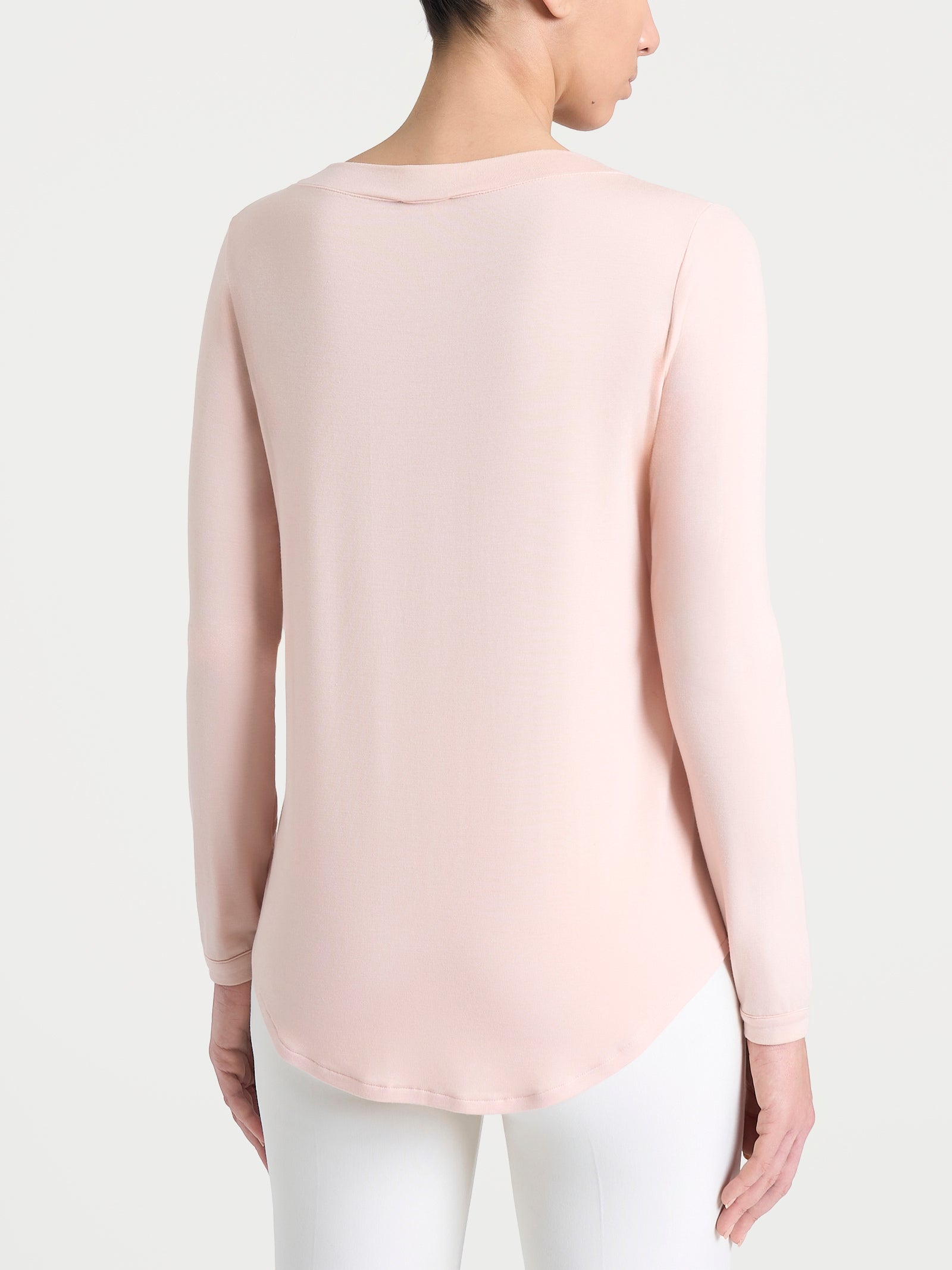 Ragno Eco Viscosa Barchetta Maglietta Cameo Rose manica lunga