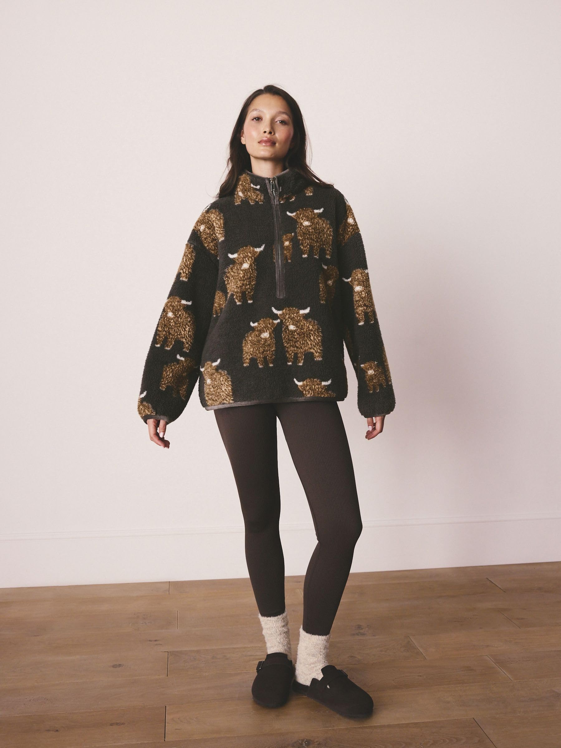Next Hamish pile sherpa donna mezza zip L XL caldo
