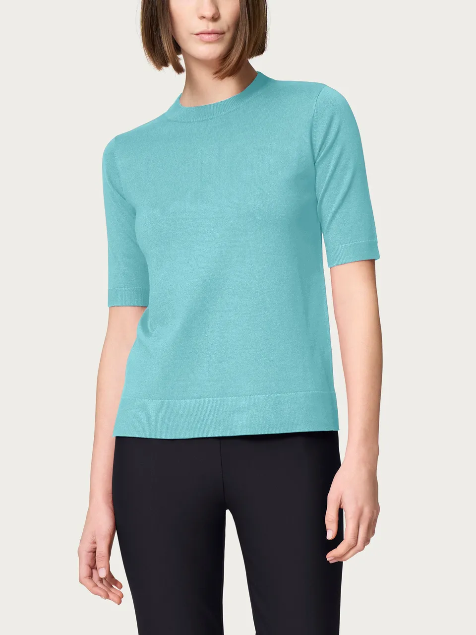 Ragno Four Seasons Maglia Girocollo Nile Blue Manica Corta