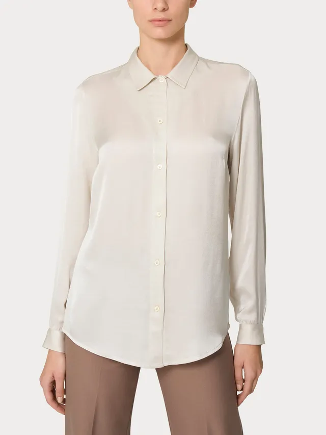 Ragno EcoSeta camicia raso bianca Champignon