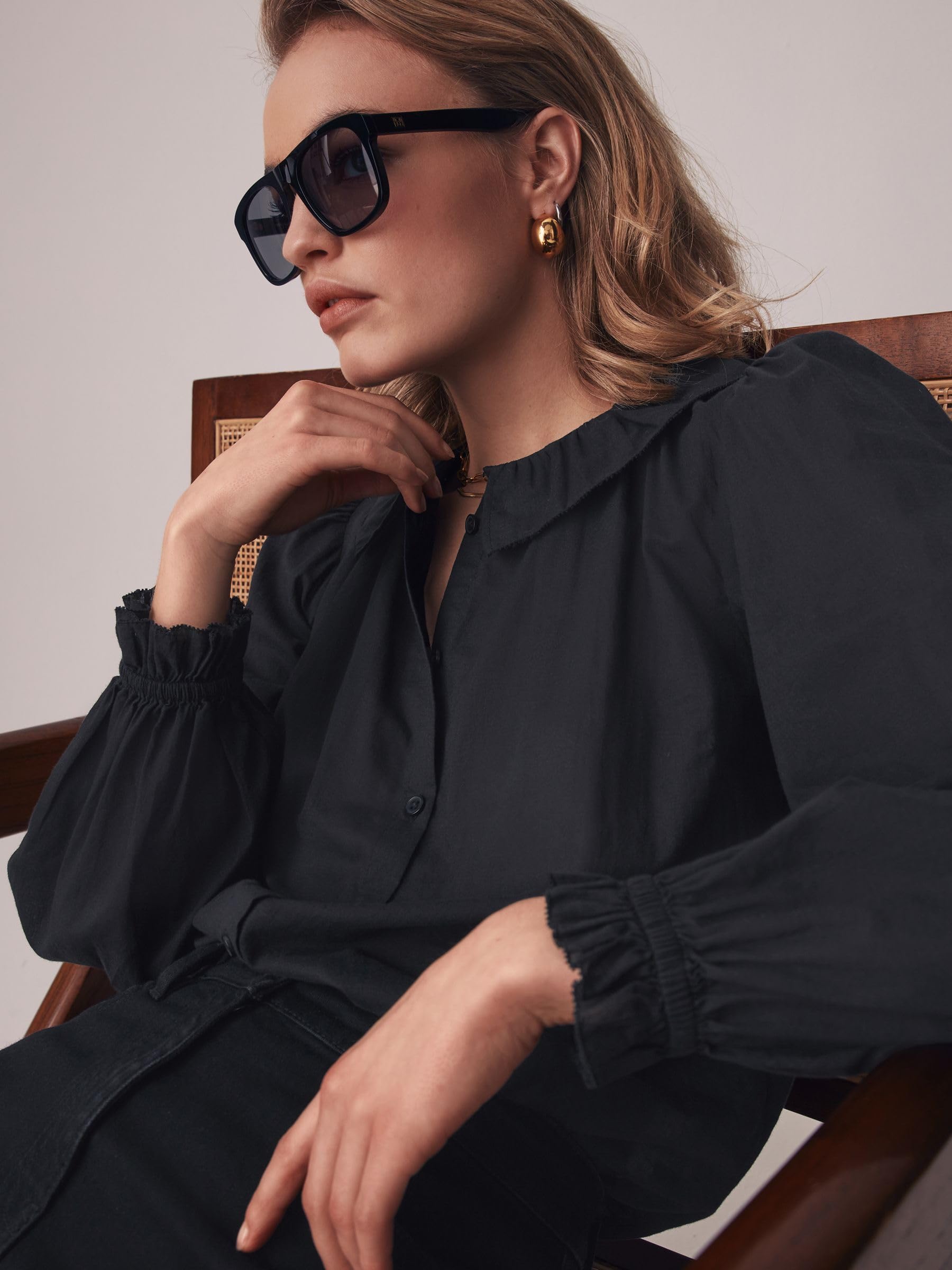 Geo Next The Set blusa donna cotone 2 pezzi volant