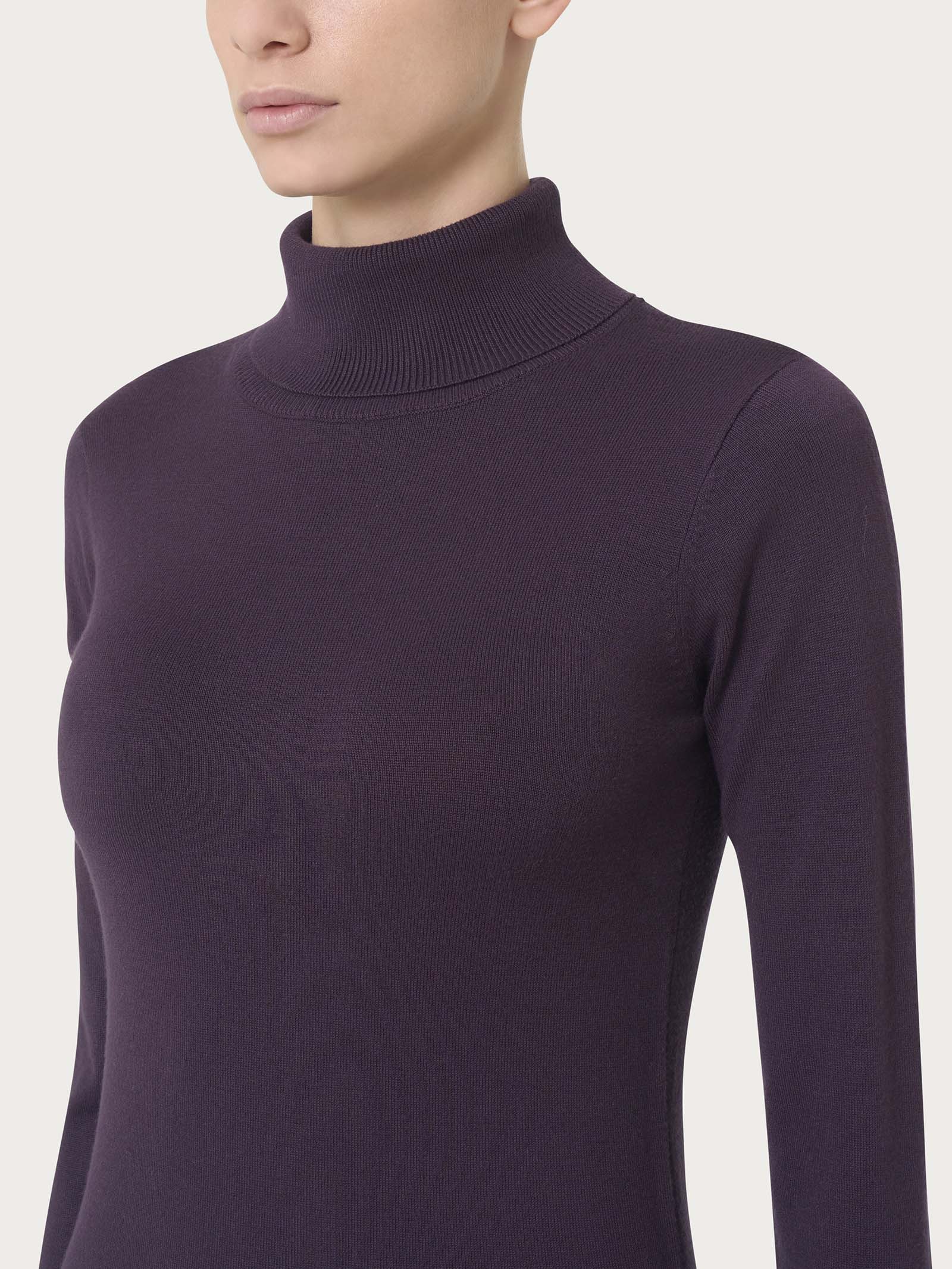 Ragno Four Seasons Dolcevita maglia viola Plum Perfect termoregolante