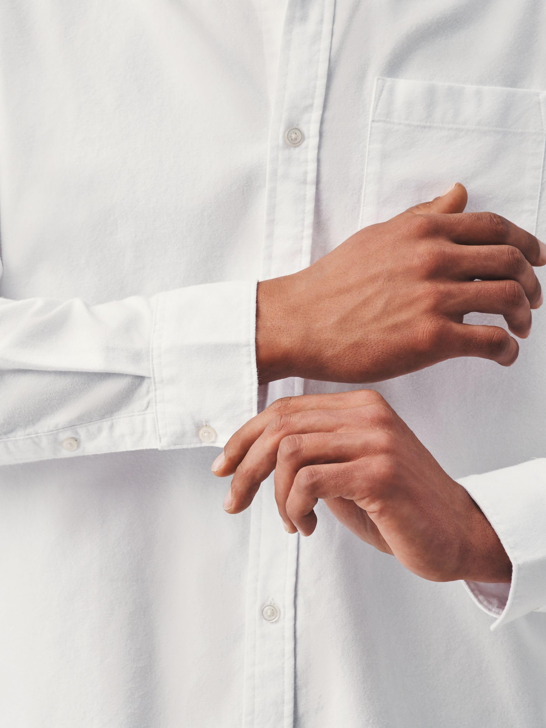 Next camicia oxford uomo maniche lunghe spazzolata comoda