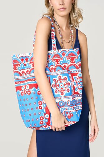 Goldenpoint Bandana borsa tote mare multicolor