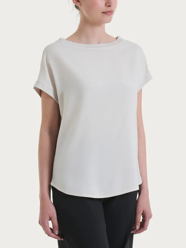 Ragno Viscosa Summer T-Shirt Kimono Champignon Donna