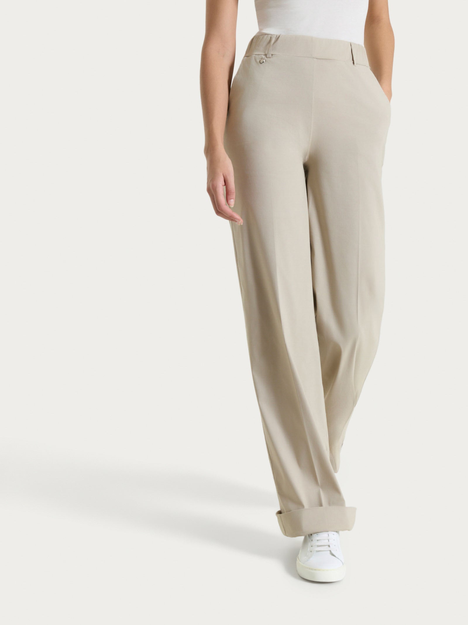 Ragno Super Fresh Pantalone ampio pantalone donna crockery cotone