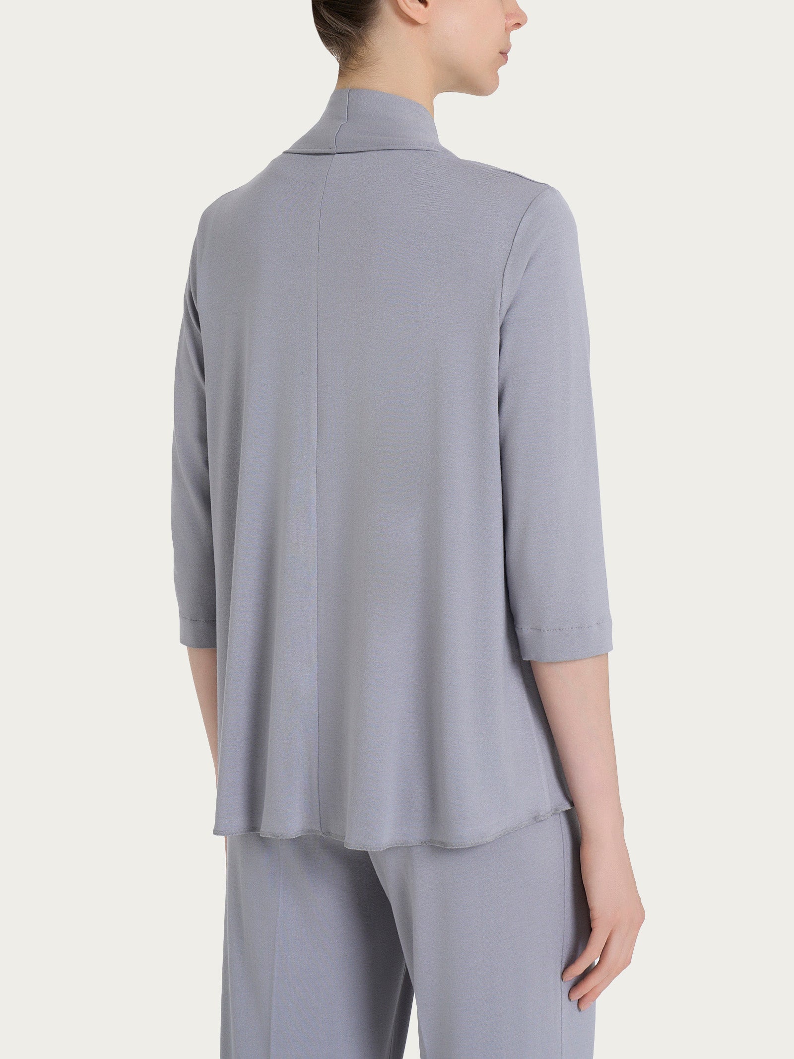 Ragno Cardigan Corto Aperto Viscosa Ultimate Gray