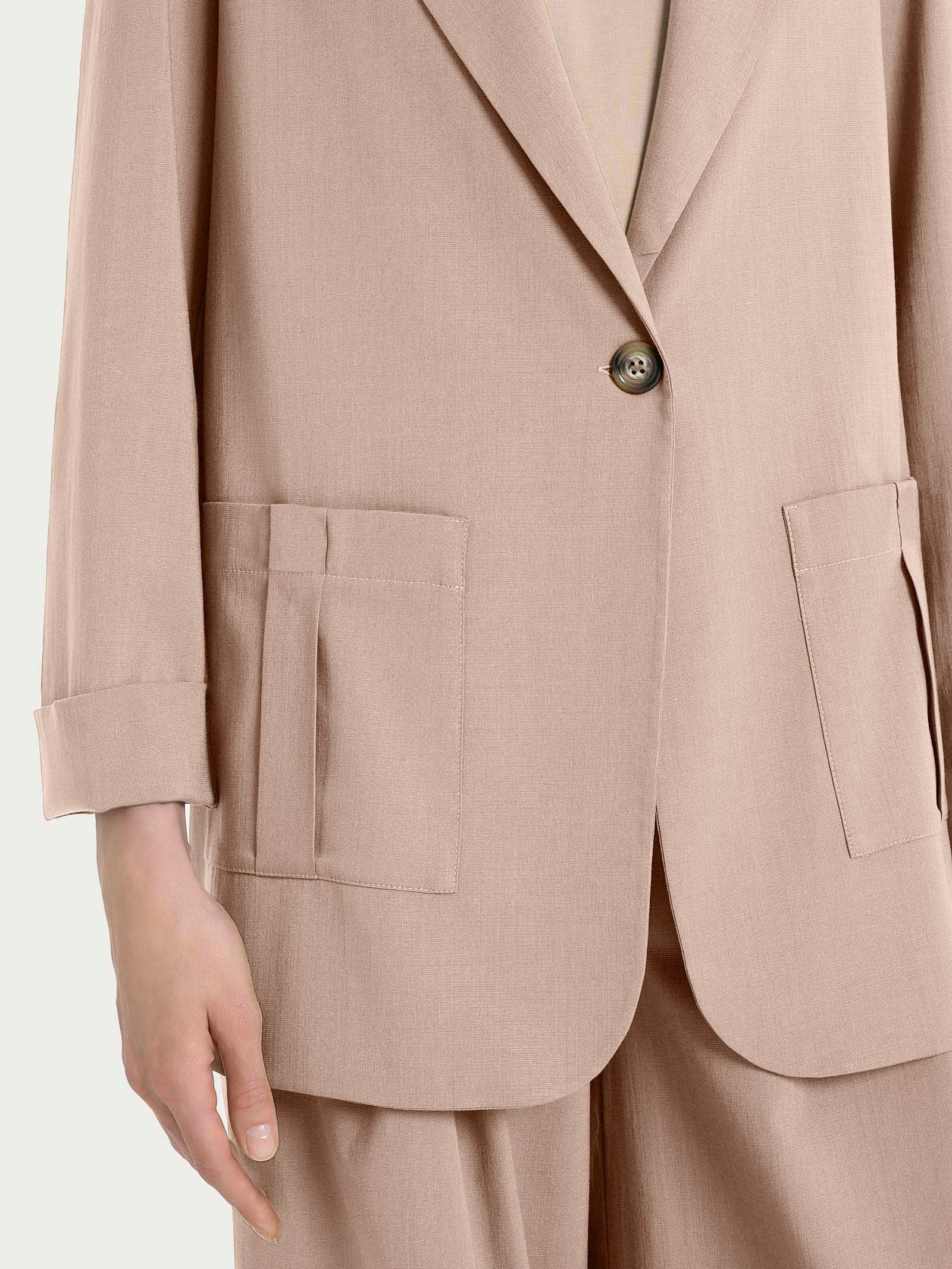 Ragno Super Natural blazer destrutturato Warm Taupe tencel