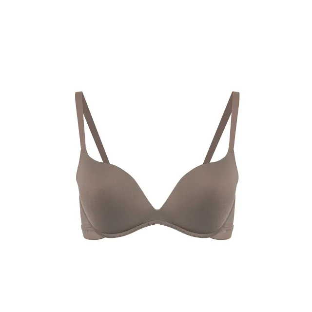 Maria Grazia Severi Essential T-Shirt reggiseno senza cuciture cacao scollo V