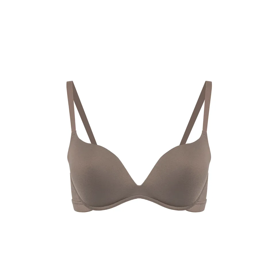 Maria Grazia Severi Essential T-Shirt reggiseno senza cuciture cacao scollo V