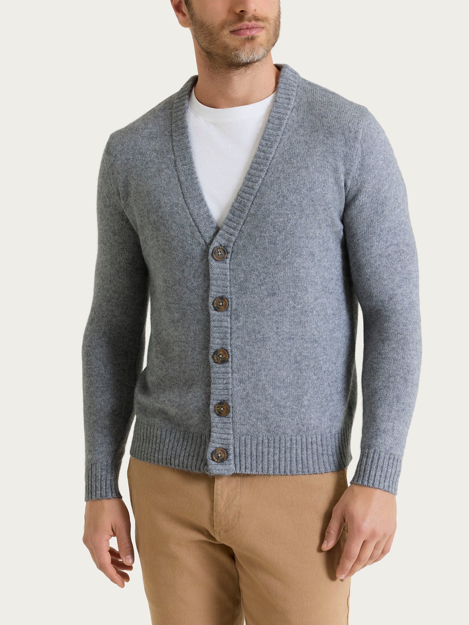 Ragno Natural Soft Cardigan Scollo V Ferro Mel. caldo