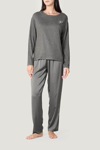 Goldenpoint Regular Camelia pigiama lungo donna in satin elasticato