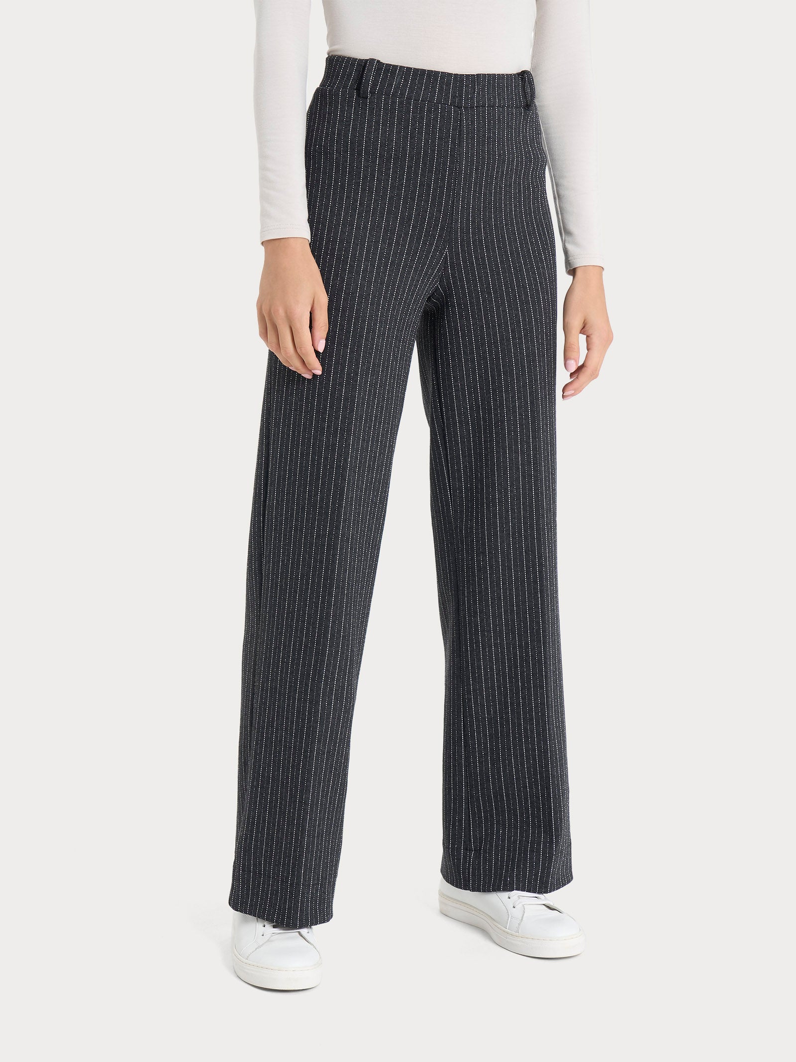 Ragno Compact The Wide Leg pantalone Fant.Oscuro Mel gessato