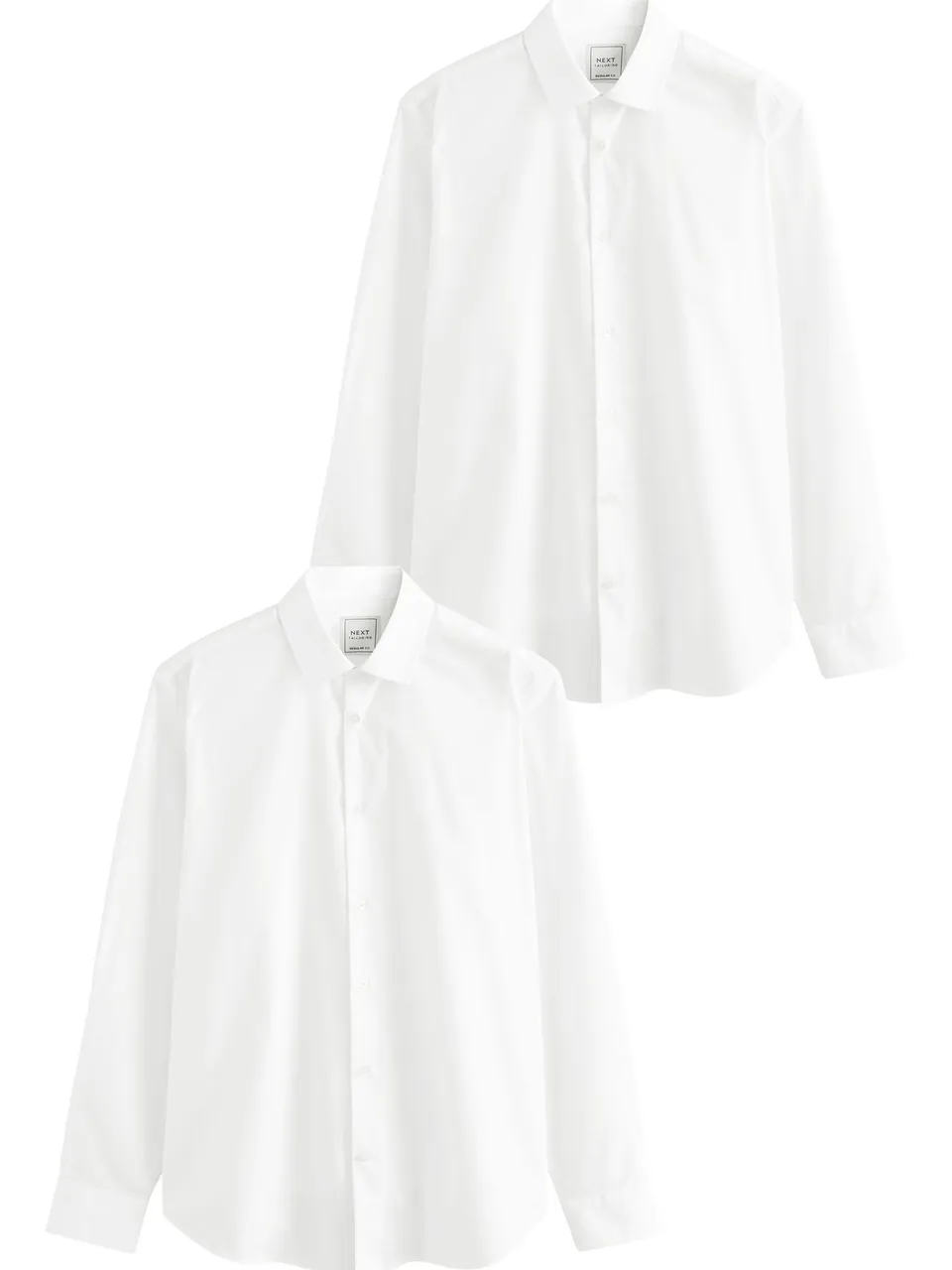 Next Easy-Care camicia uomo manica lunga bianca 2 pezzi 38