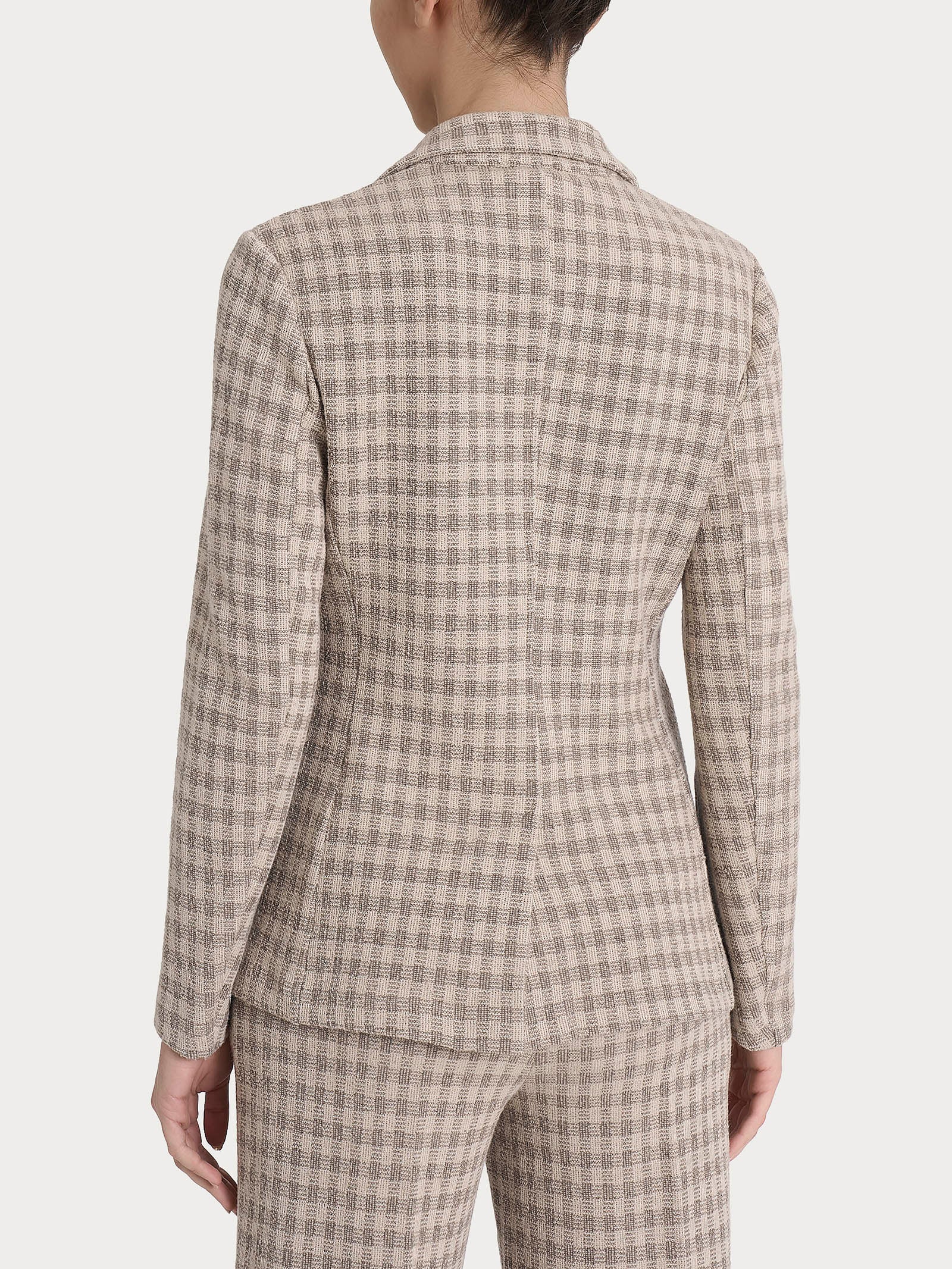 Ragno Eco Jacquard Blazer Due Bottoni Pine Bark Misto Lana