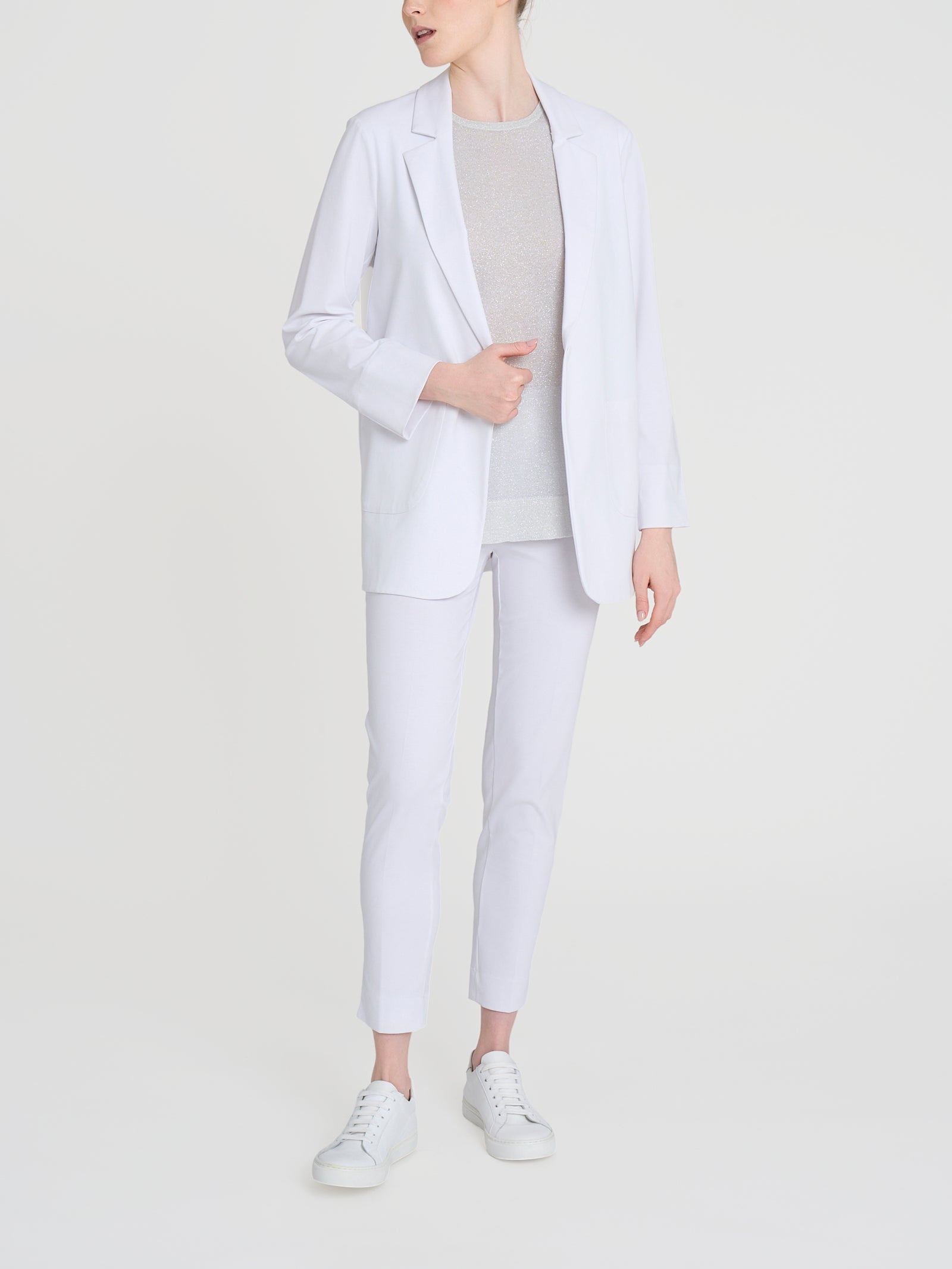 Ragno Compact Light Blazer donna bianco destrutturato