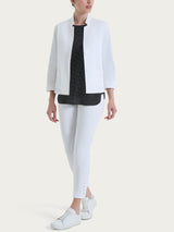 Ragno Satin Power Blazer Corto giacca bianco satin elasticizzato