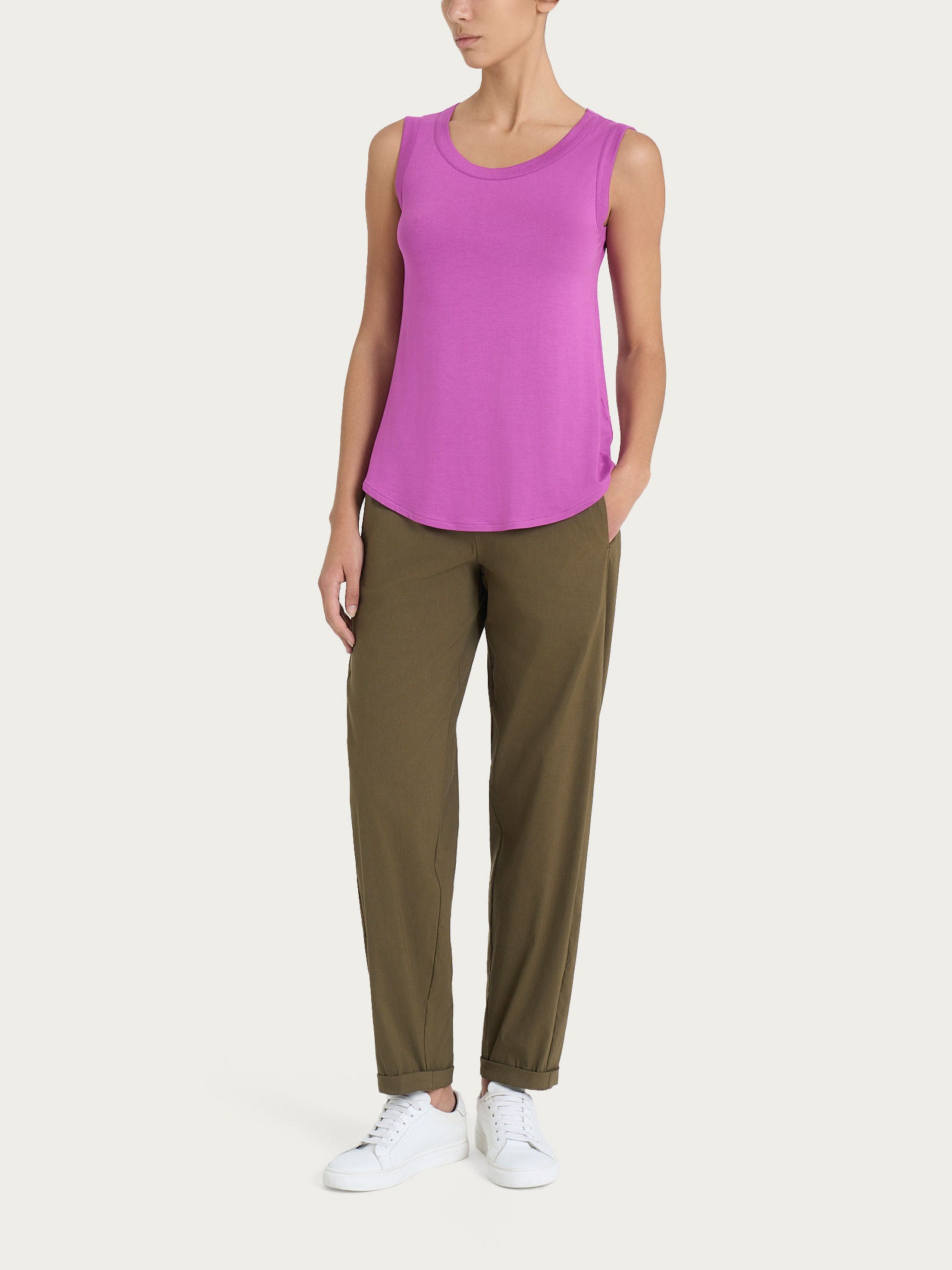 Ragno Viscosa Summer Top Spalla Larga Cattleya Orchid