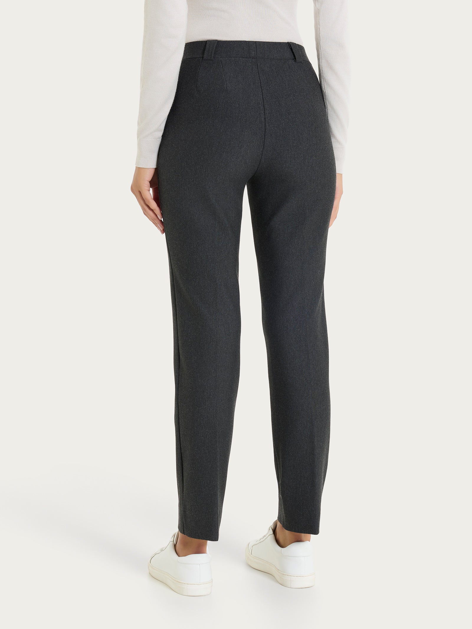 Ragno Compact The Straight Leg pantalone nero Oscuro Mel. vita elasticizzata