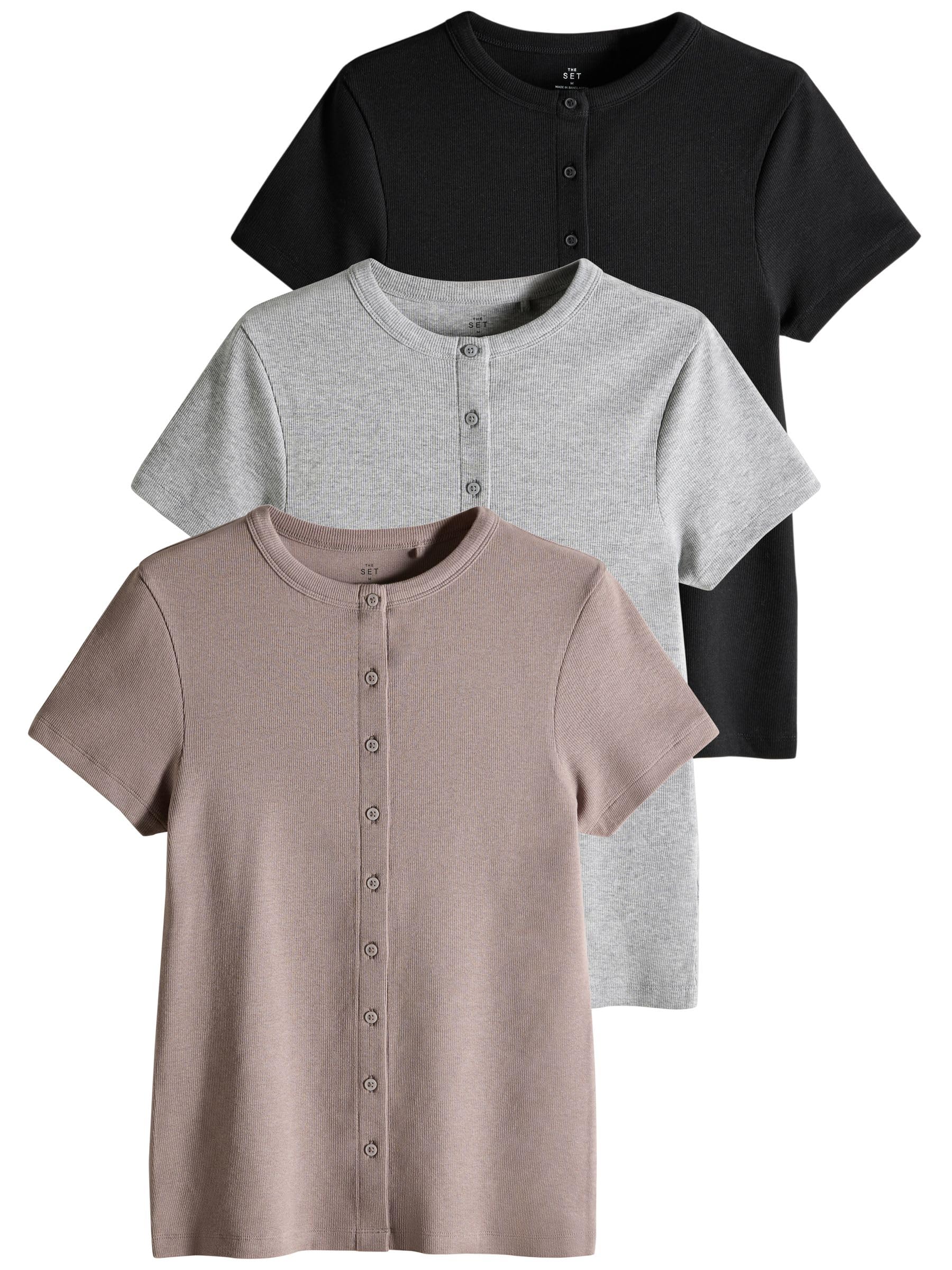 Geo Next The Set Coste T-Shirt 3 Pezzi Bottoni Maniche Corte