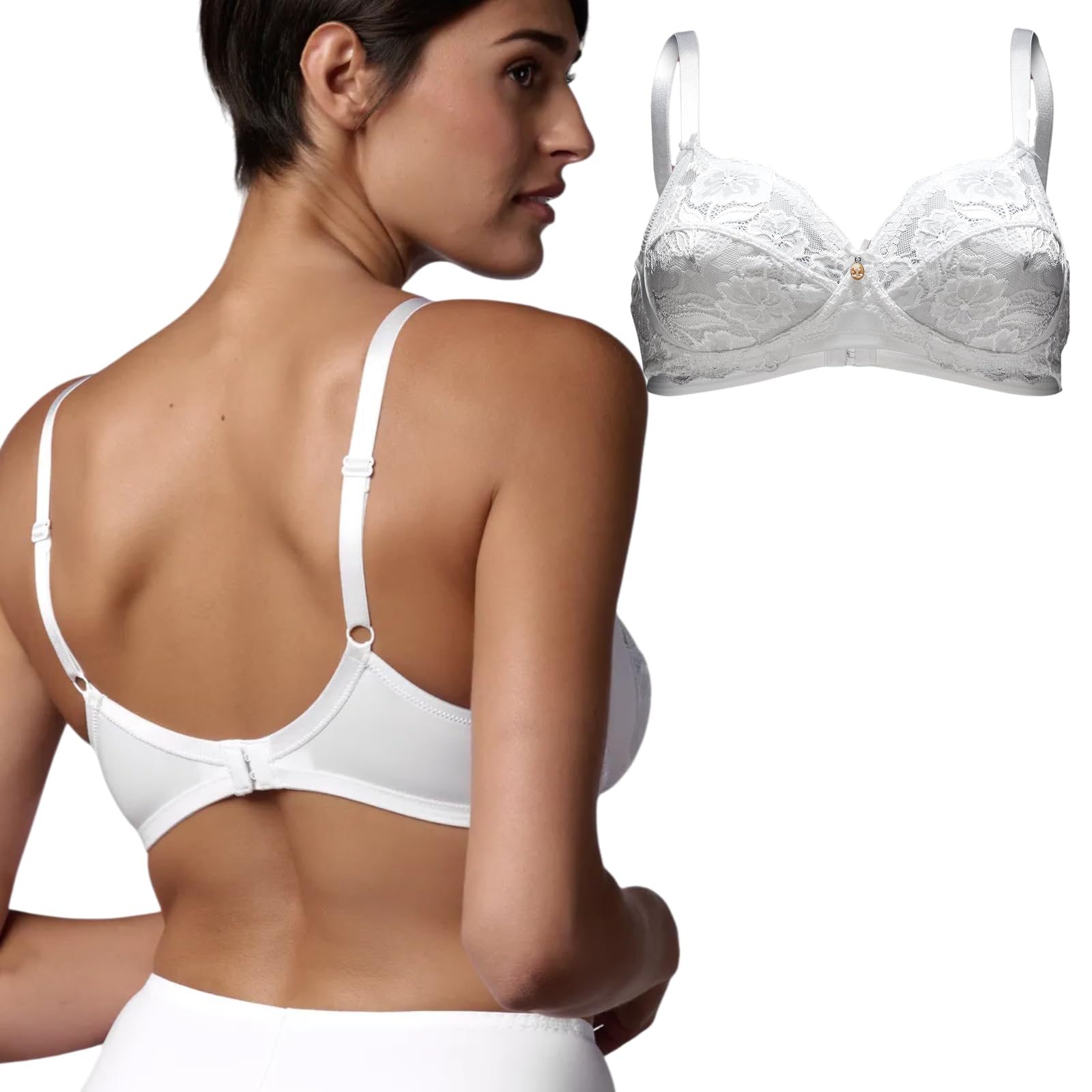 Lady C Belseno Lepel Coppa C reggiseno senza ferretto pizzo comodo