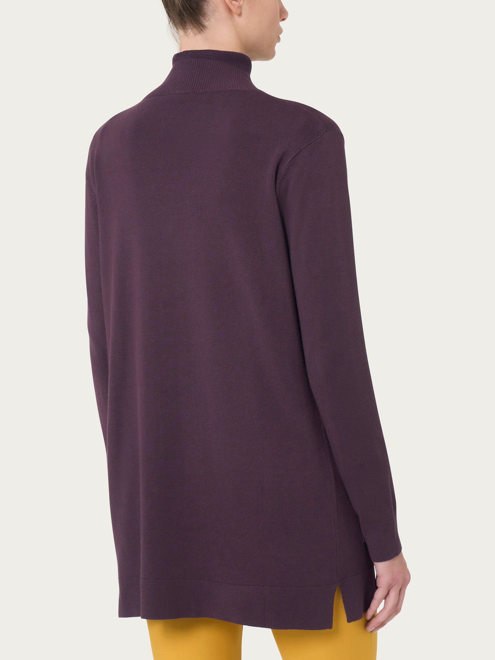 Ragno Four Seasons Cardigan con Bottoni Donna Plum leggero