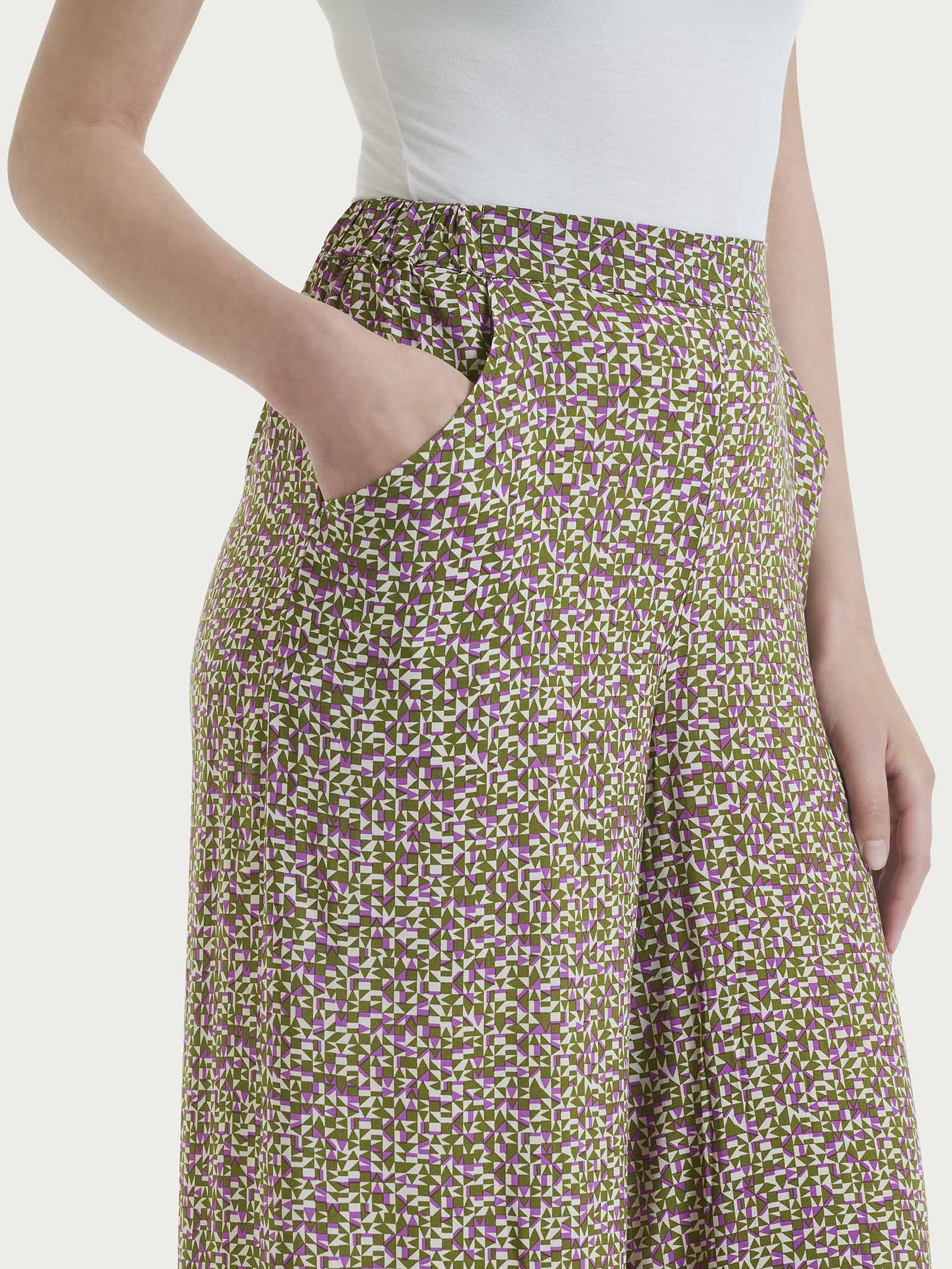Ragno Ecoseta Pantalone Palazzo Donna Cattleya Orchid