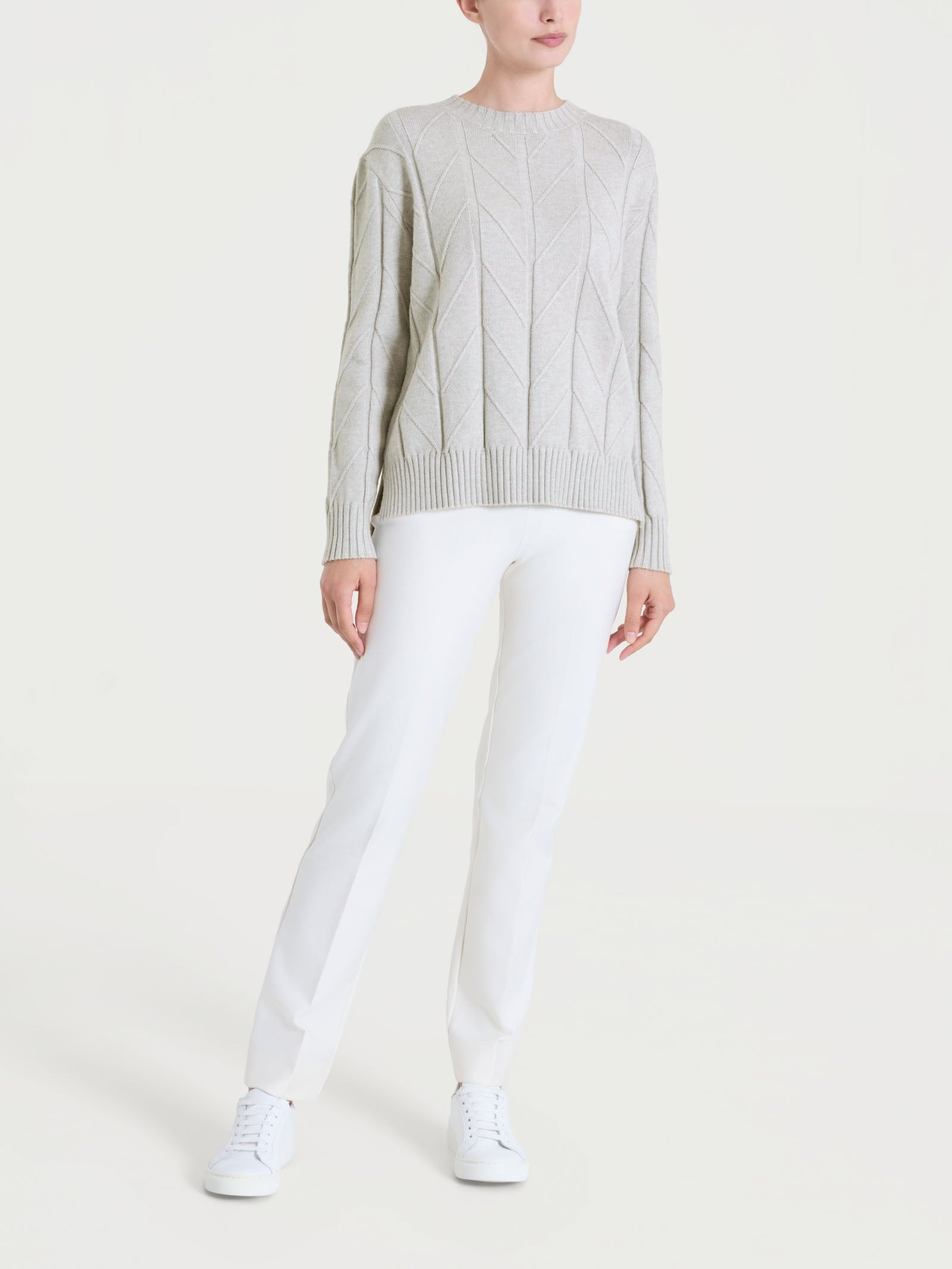 Ragno Super Soft maglia girocollo punto spiga Champignon Mel.