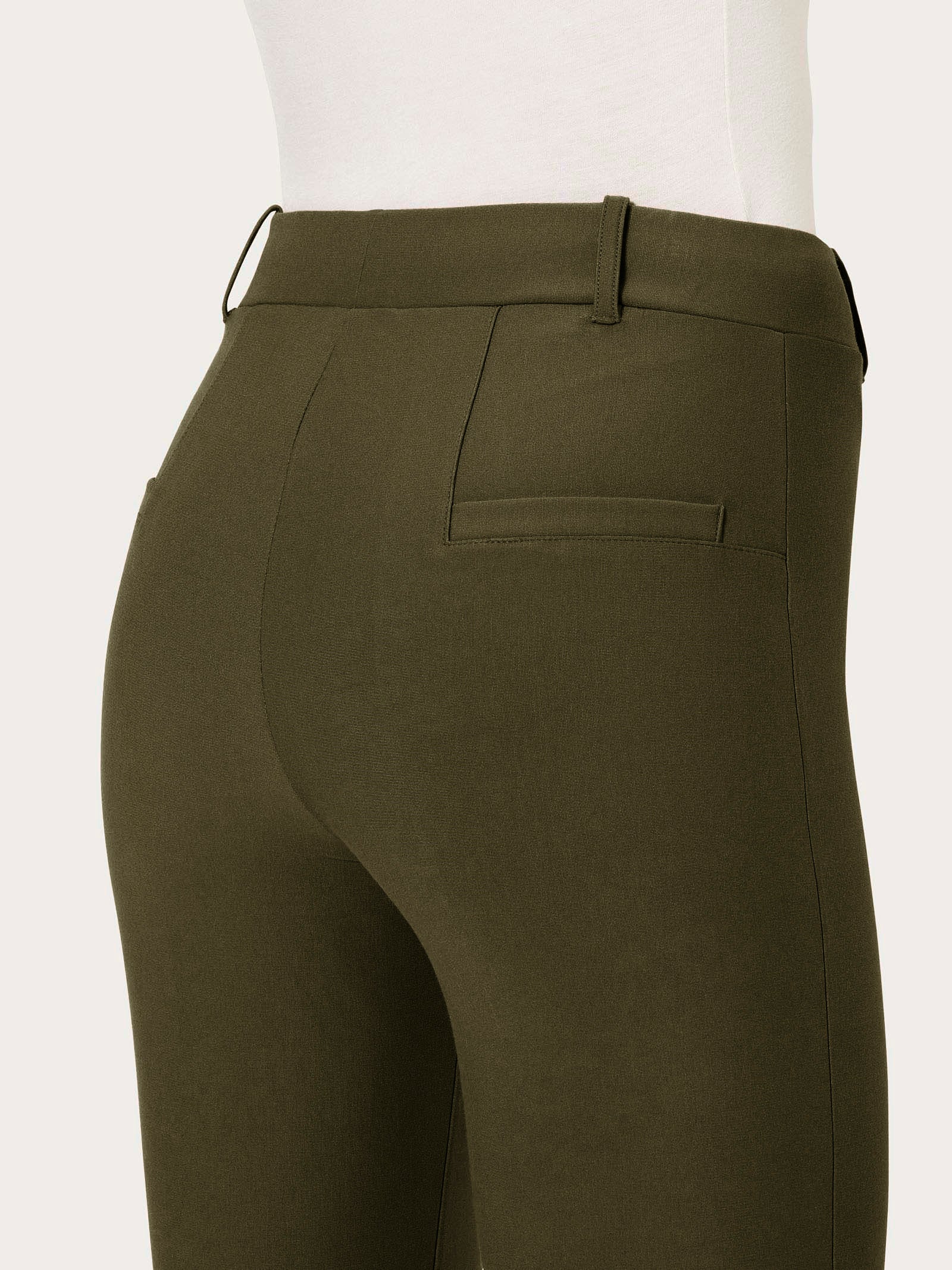 Ragno Compact Pantalone Slim Dritto Dark Olive