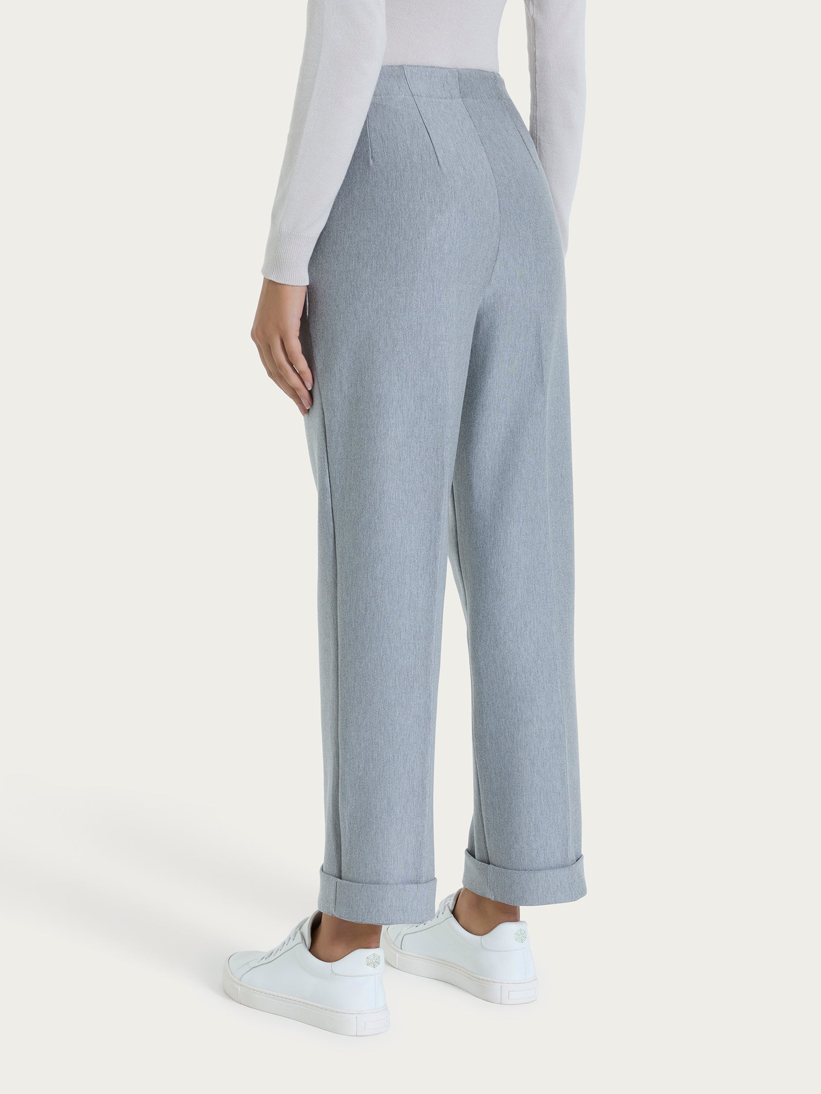 Ragno Compact The Straight Leg pantalone grigio tasche