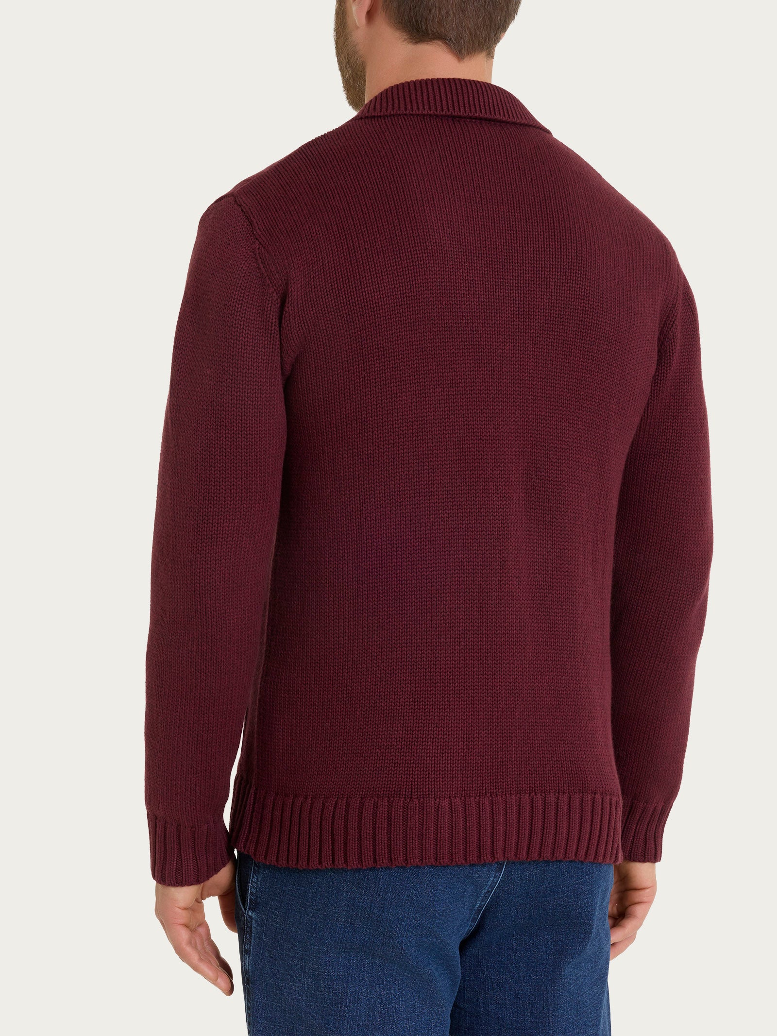 Ragno Winter Cotton Cardigan Uomo Fig Mel. puro cotone