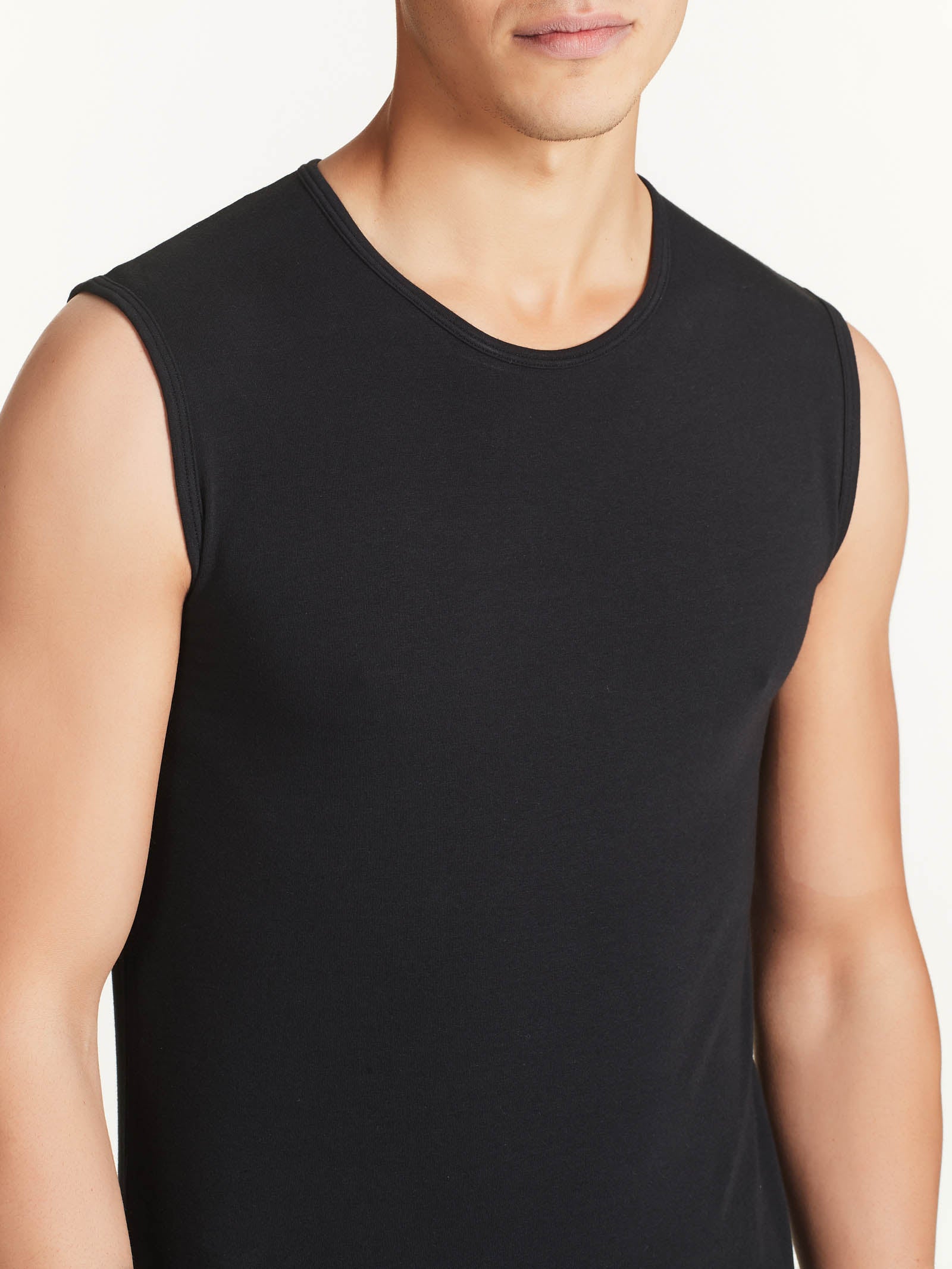 Ragno Comfort canottiera uomo cotone Nero