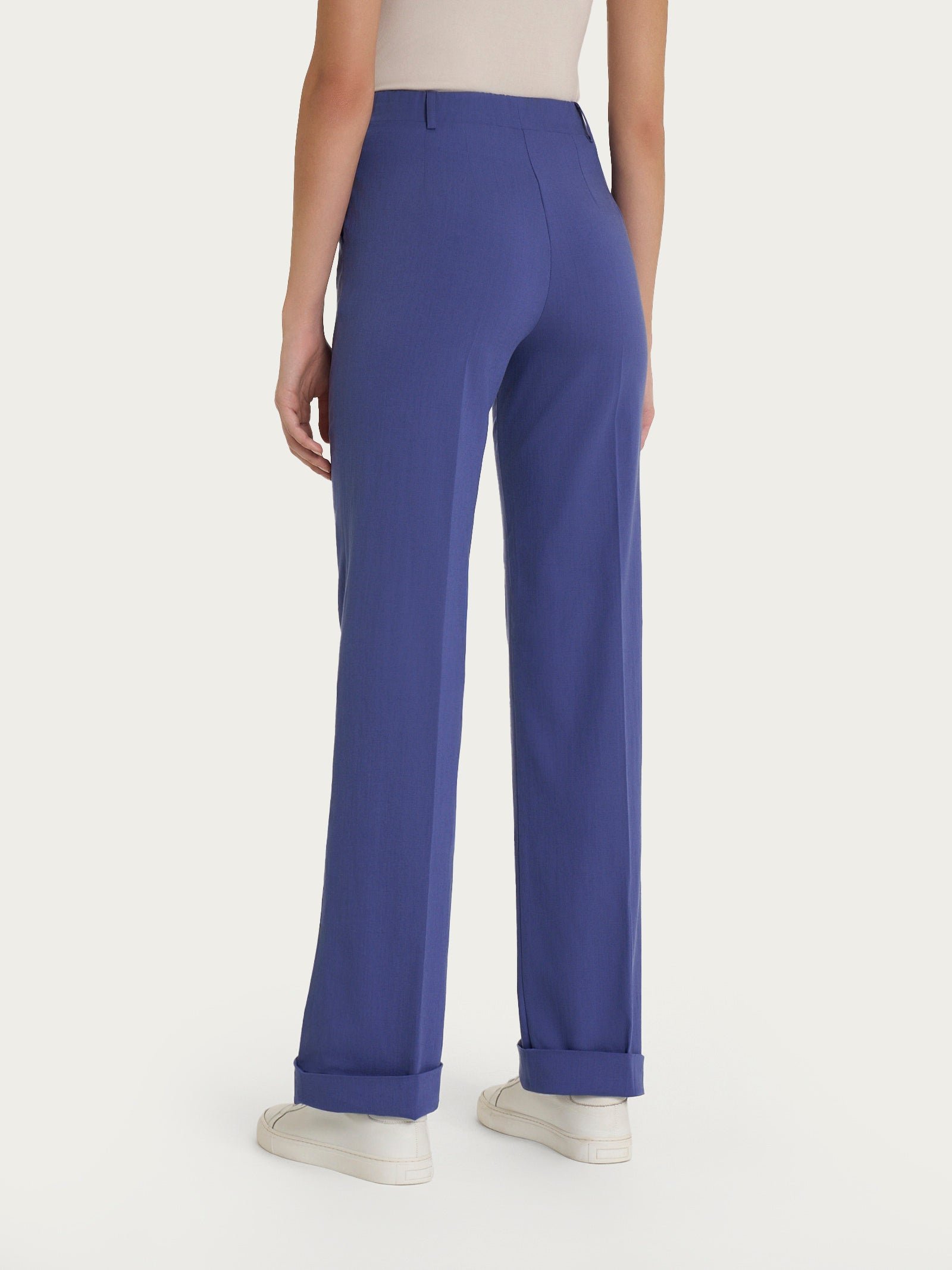 Ragno Super Natural Pantalone Dritto Skipper Blue con risvolto