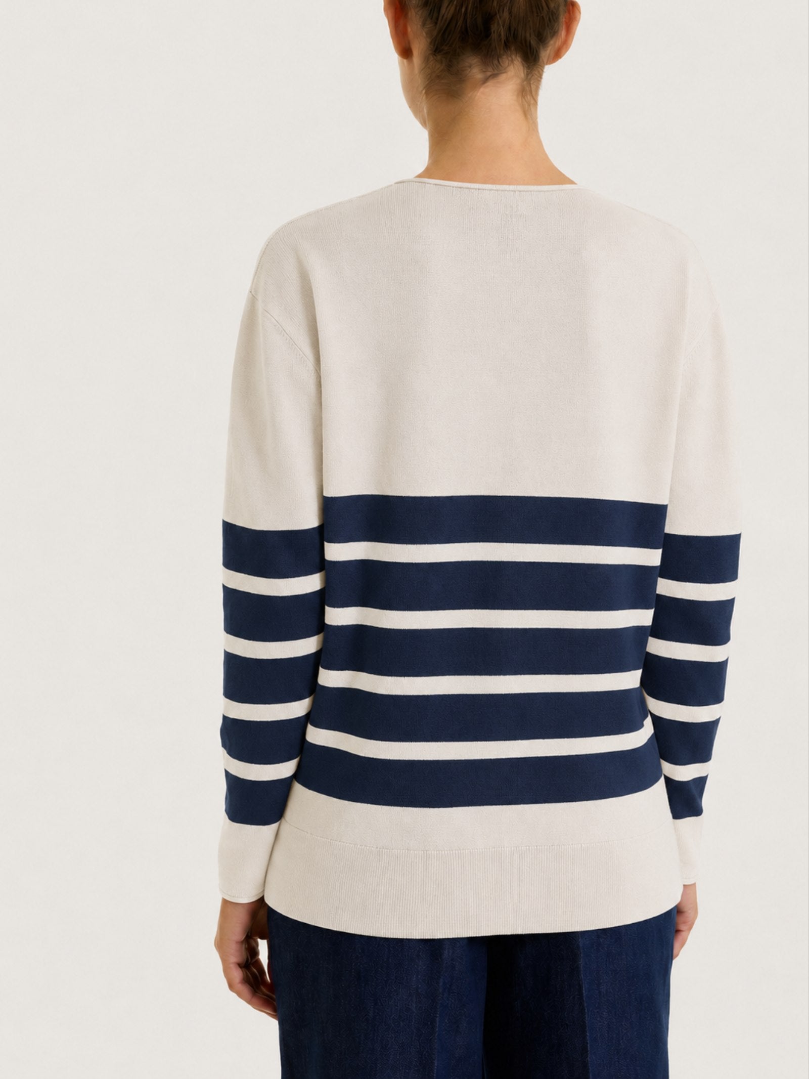 Ragno Four Seasons Maglia girocollo avorio misto viscosa