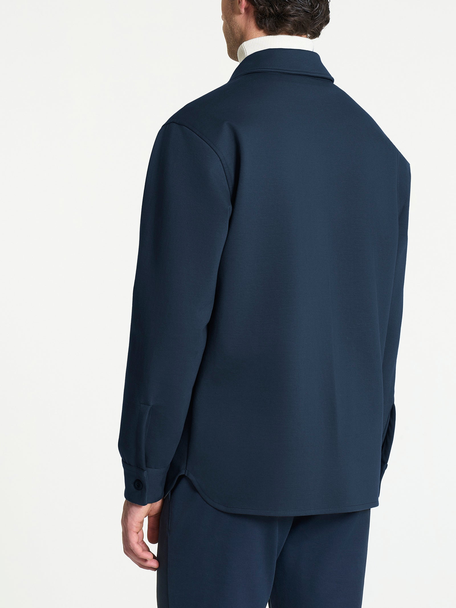 Ragno Cotton Compact shacket uomo Bleu cotone