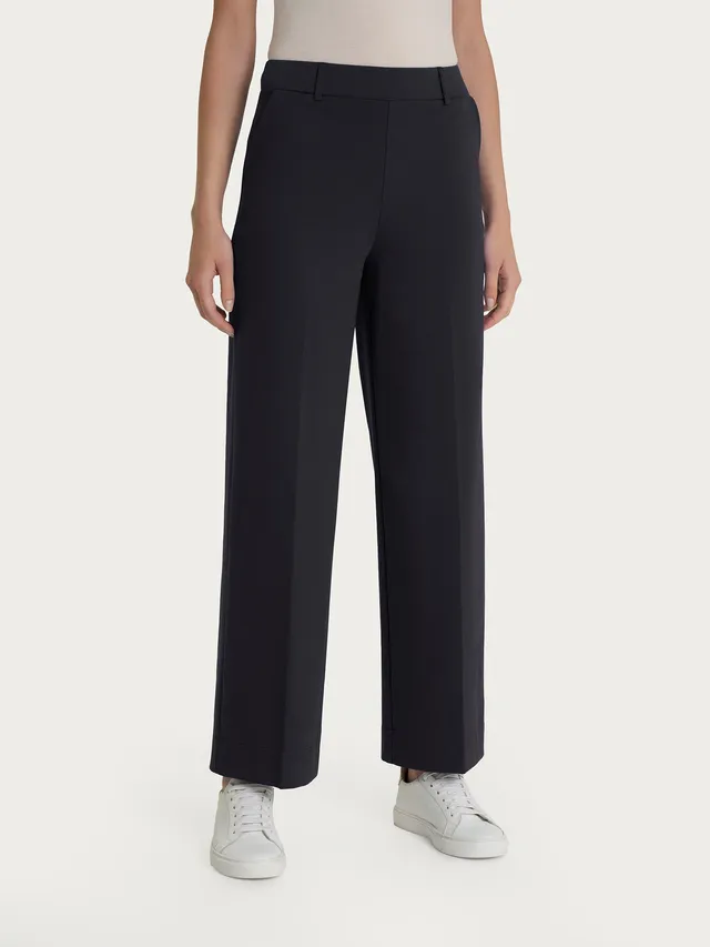 Ragno Compact Light Pantalone Ampio Caviglia Nero Gamba Larga