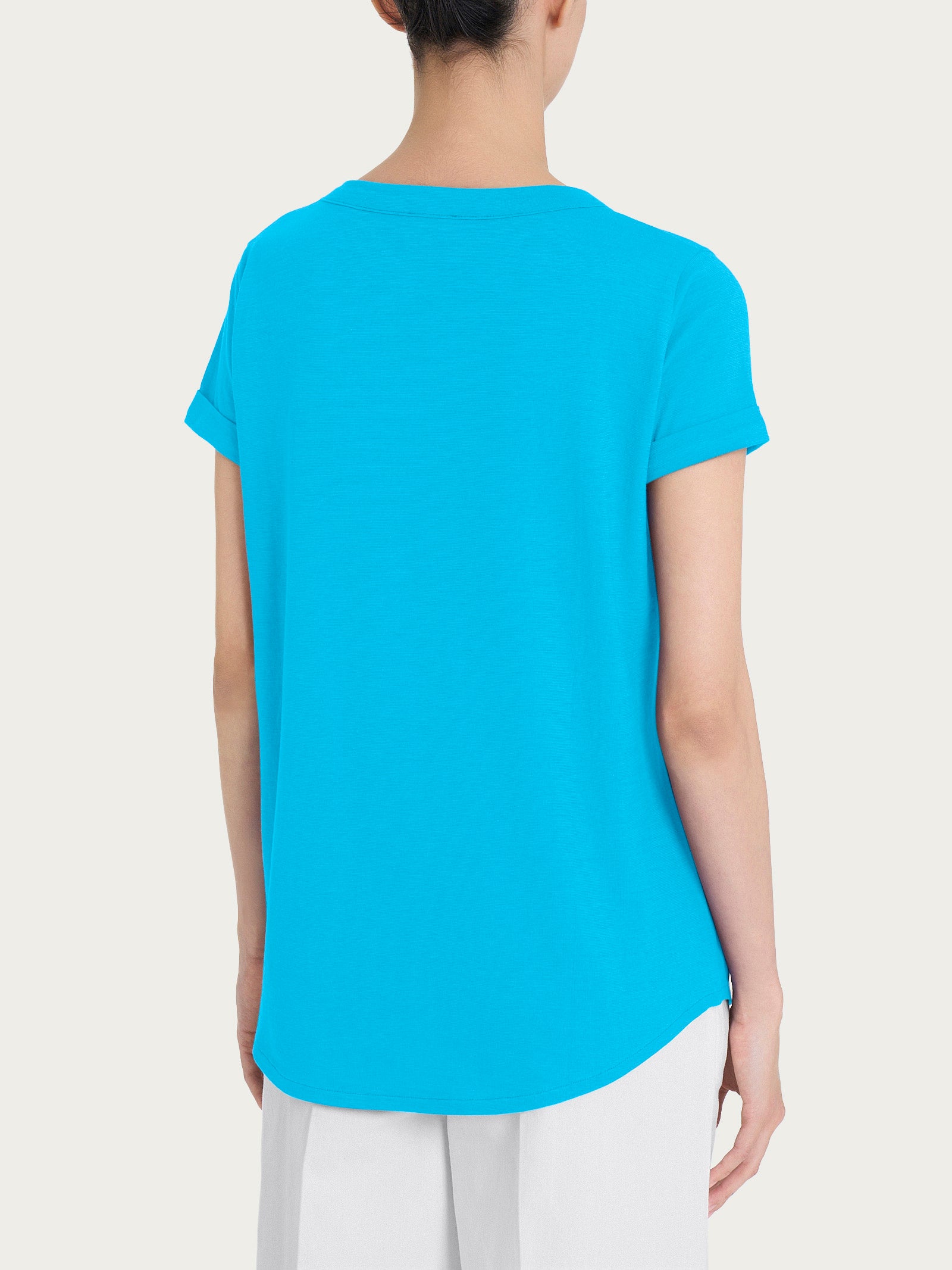Ragno Slub Jersey maglietta scollo V Aquarius
