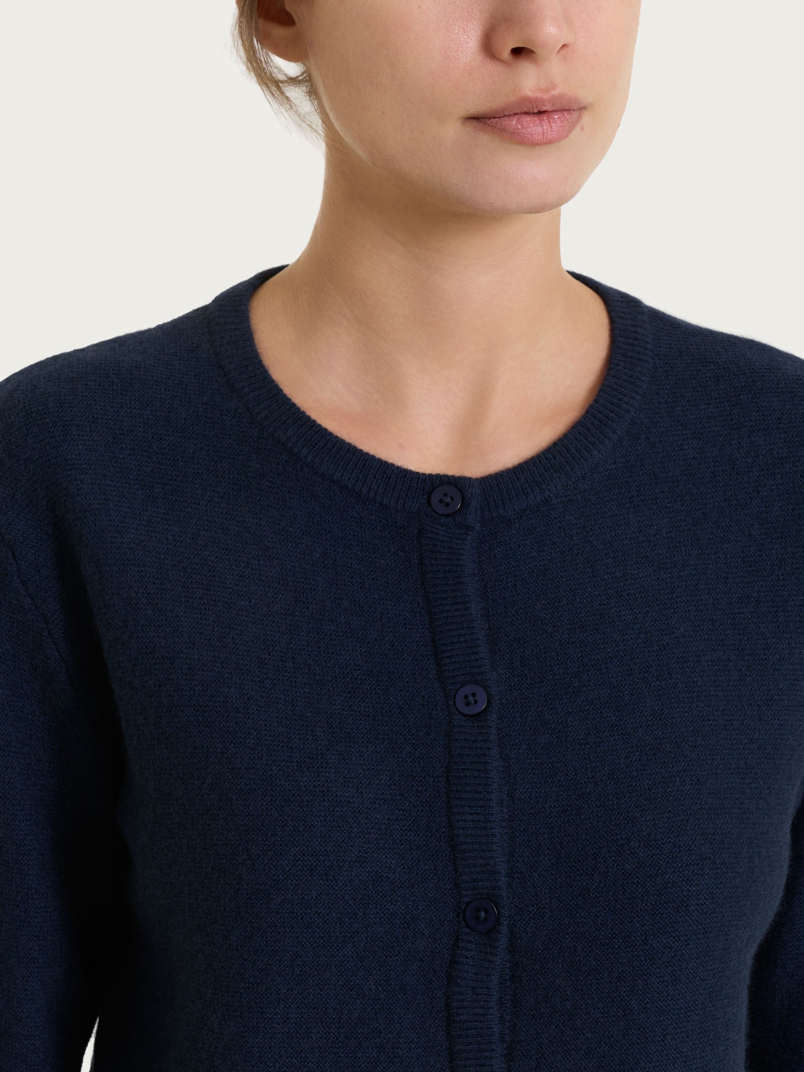 Ragno Natural Soft Cardigan Corto Punto Links Bleu Caldo