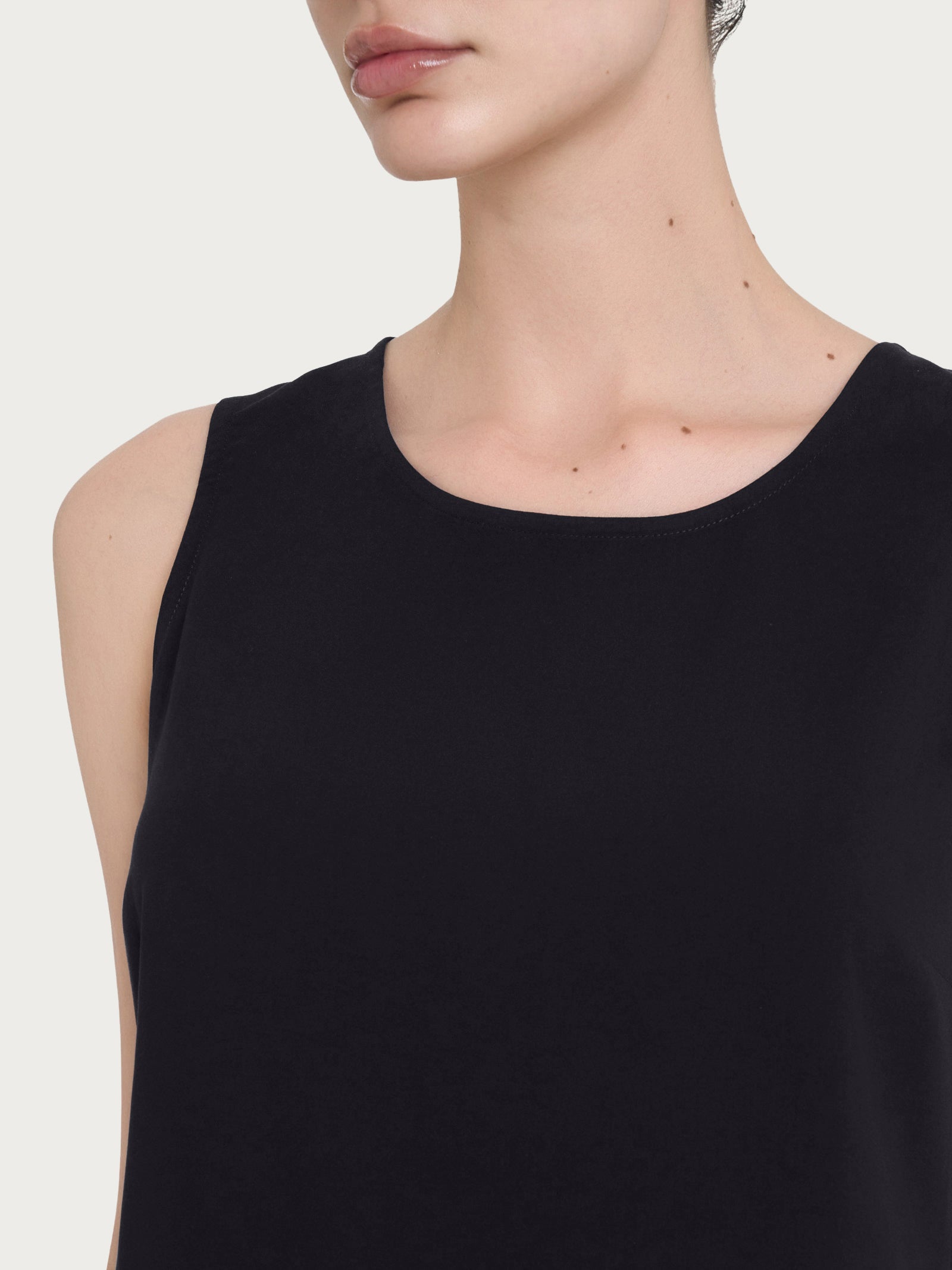 Ragno Viscosa Summer Top Spalla Larga nero fresco