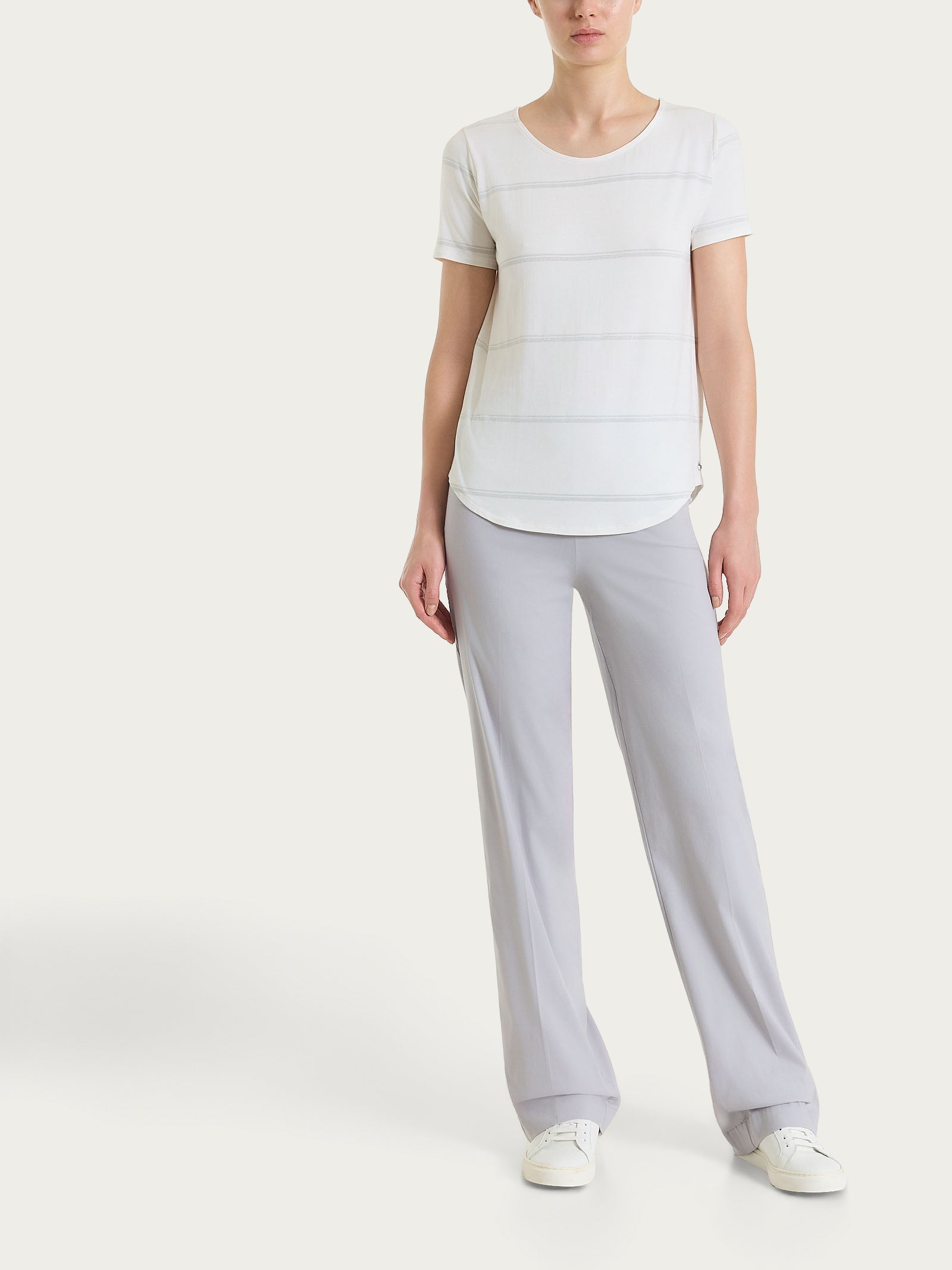 Ragno Viscosa Summer maglietta righe bianco