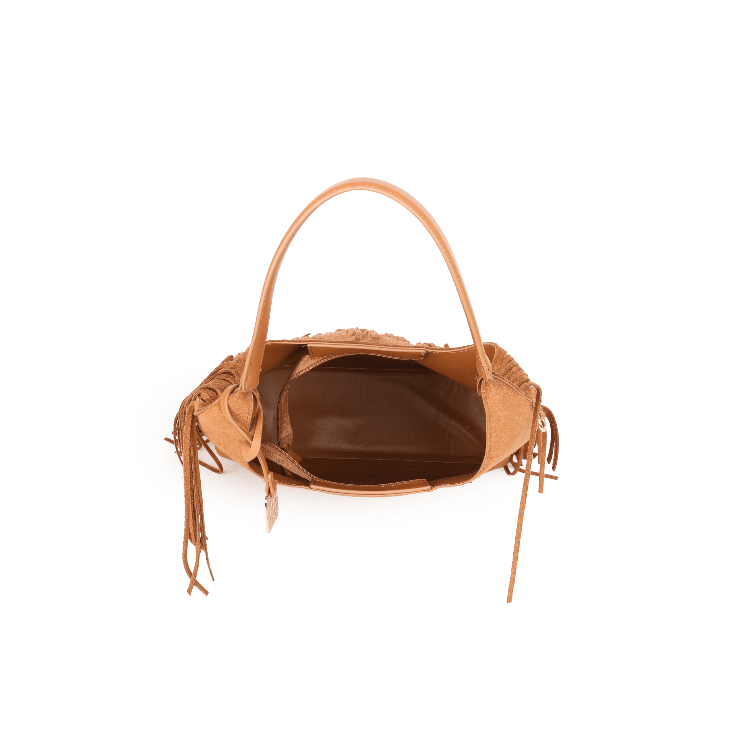 Maria Grazia Severi JL448 Borsa Hobo Scamosciata con Frange