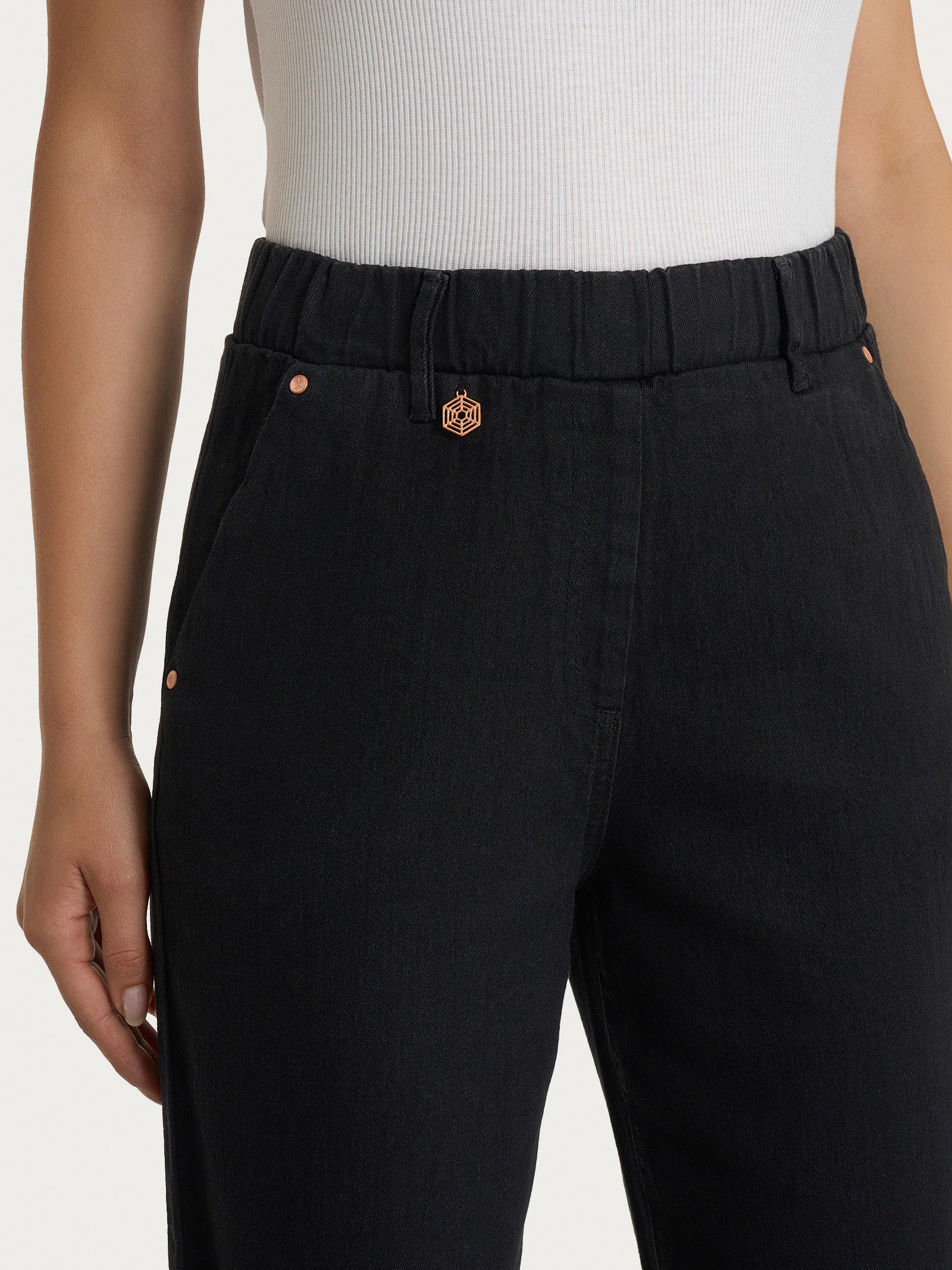 Ragno 4 Seasons Denim jeans carota nero comodo