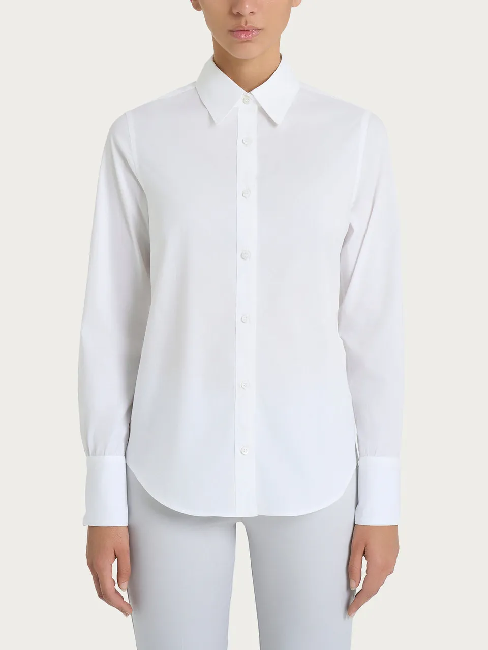 Ragno Comfort camicia classica popeline bianca donna regolare
