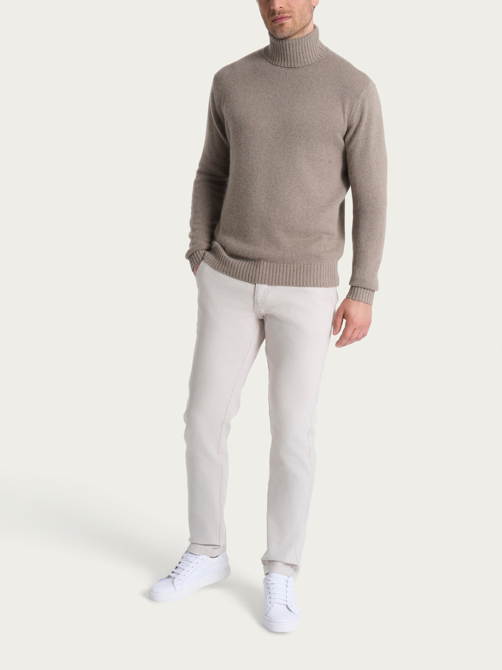 Ragno Natural Soft dolcevita uomo grigio caldo leggero