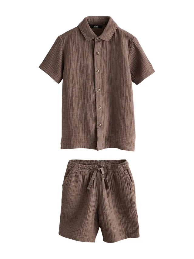 Next Completo Camicia Doppia Trama Shorts Bambino 128