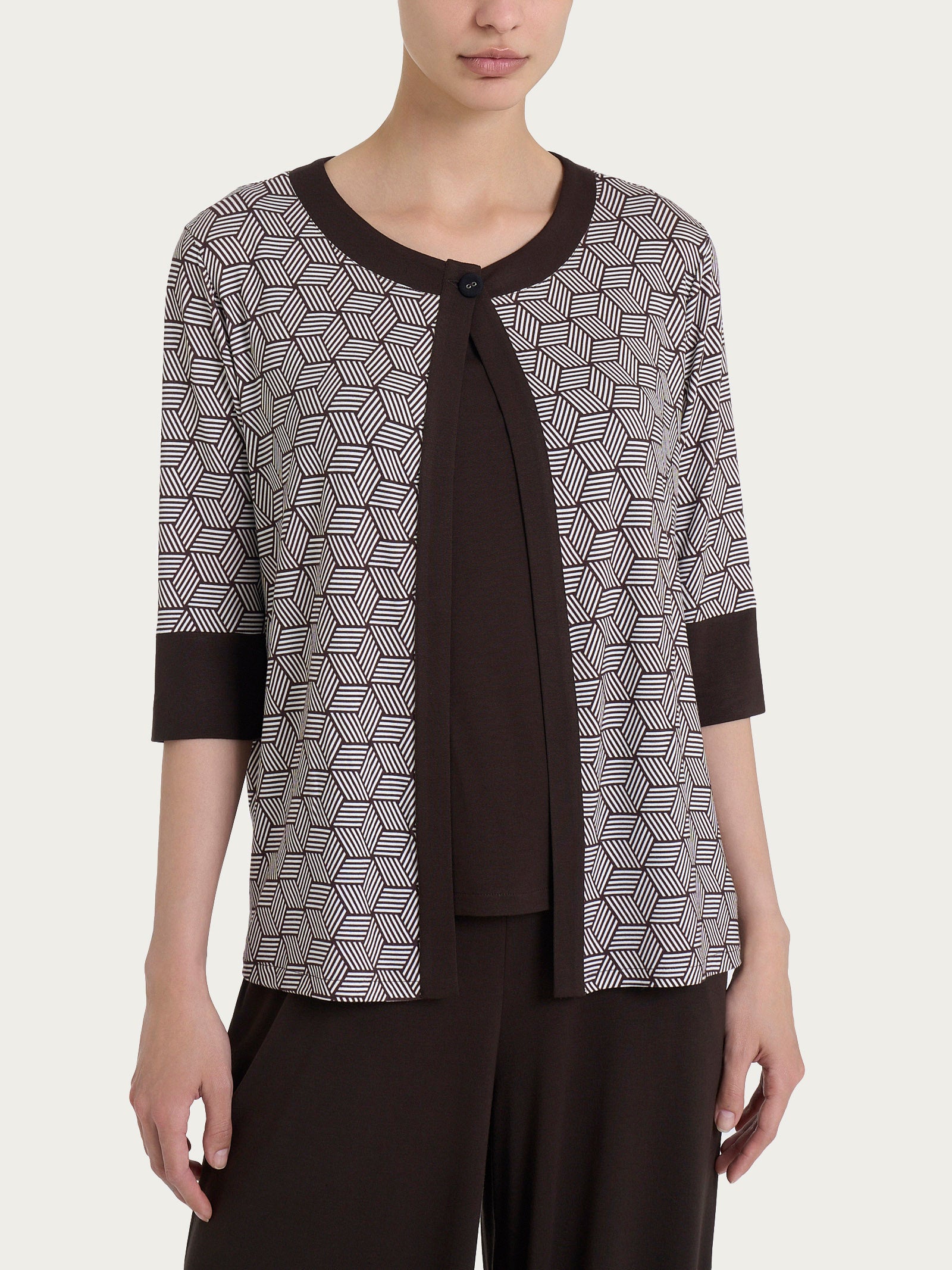 Ragno Viscosa Summer Cardigan Corto Fantasia Cubi Dawn Blue