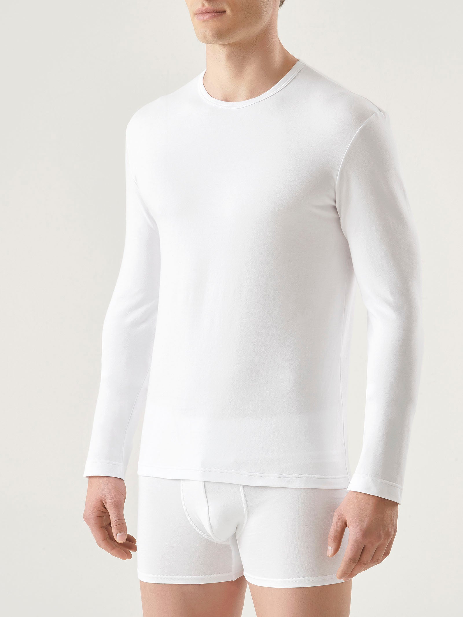 Ragno Comfort maglietta manica lunga cotone Bianco