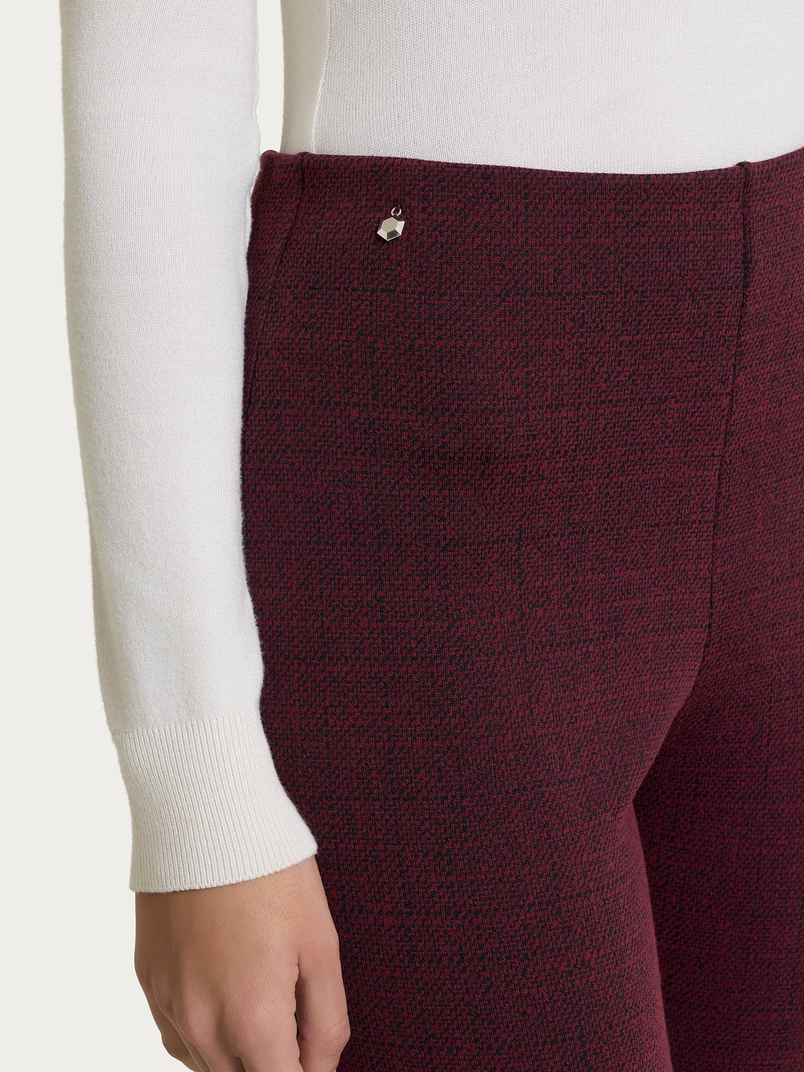 Ragno Compact pantalone dritto Jacquard viola Fant.Fig