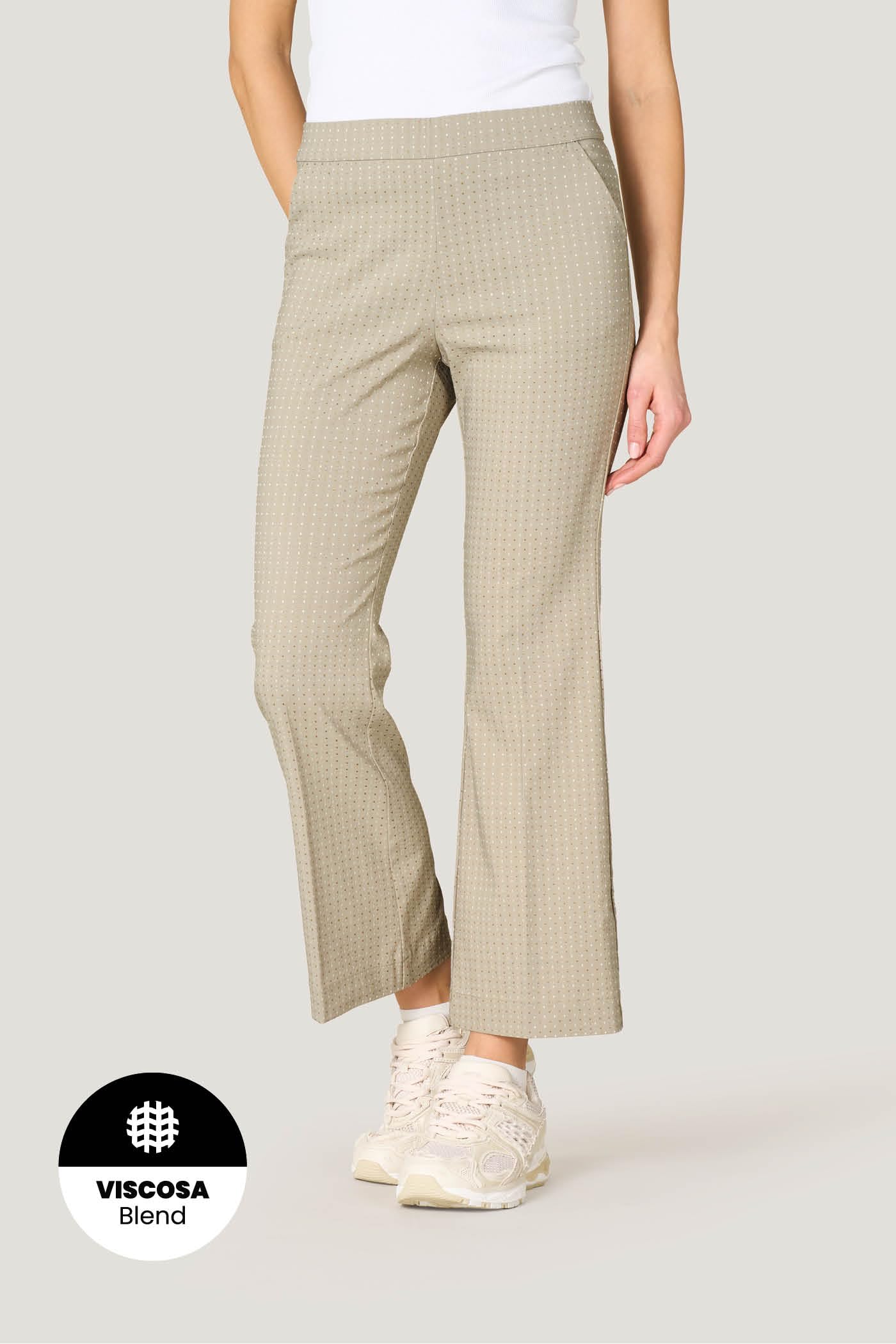Goldenpoint Kick Flare Micro Pois leggings viscosa svasati